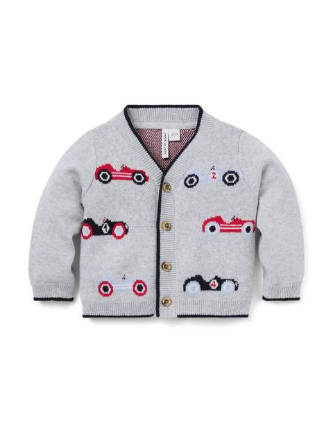 Baby Race Car Cardigan