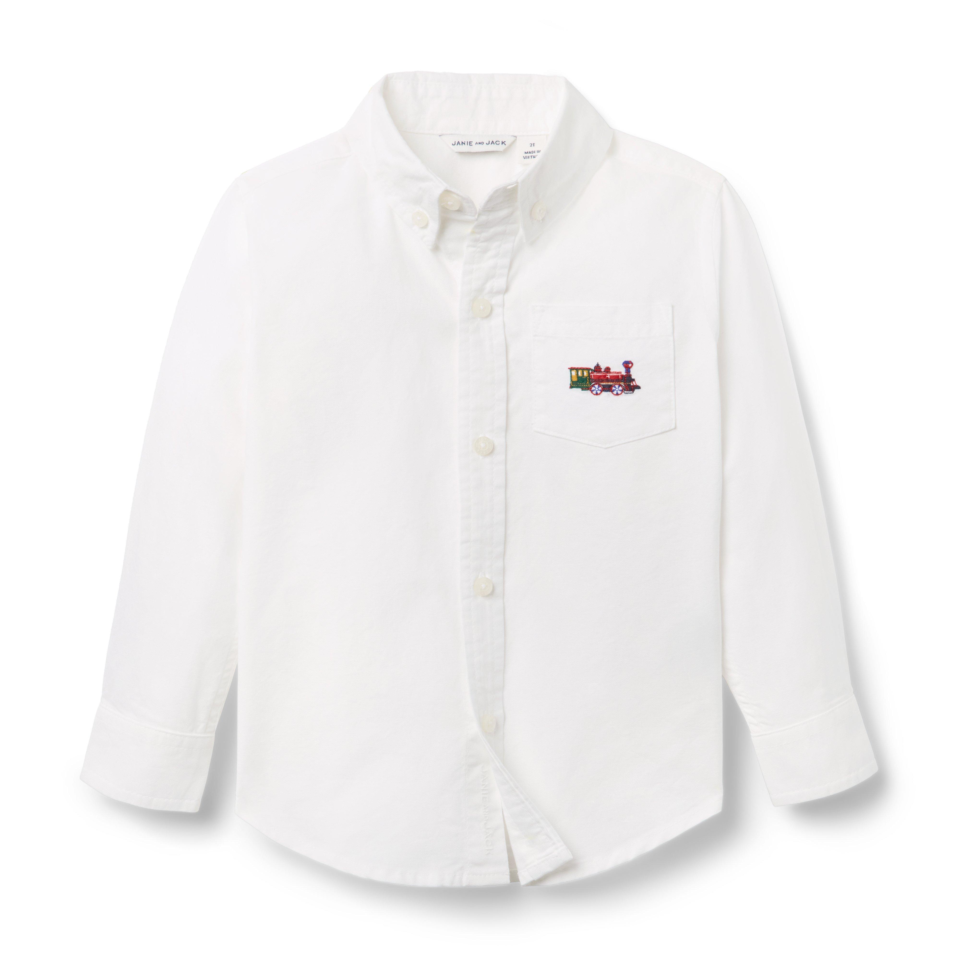 Embroidered Train Oxford Shirt
