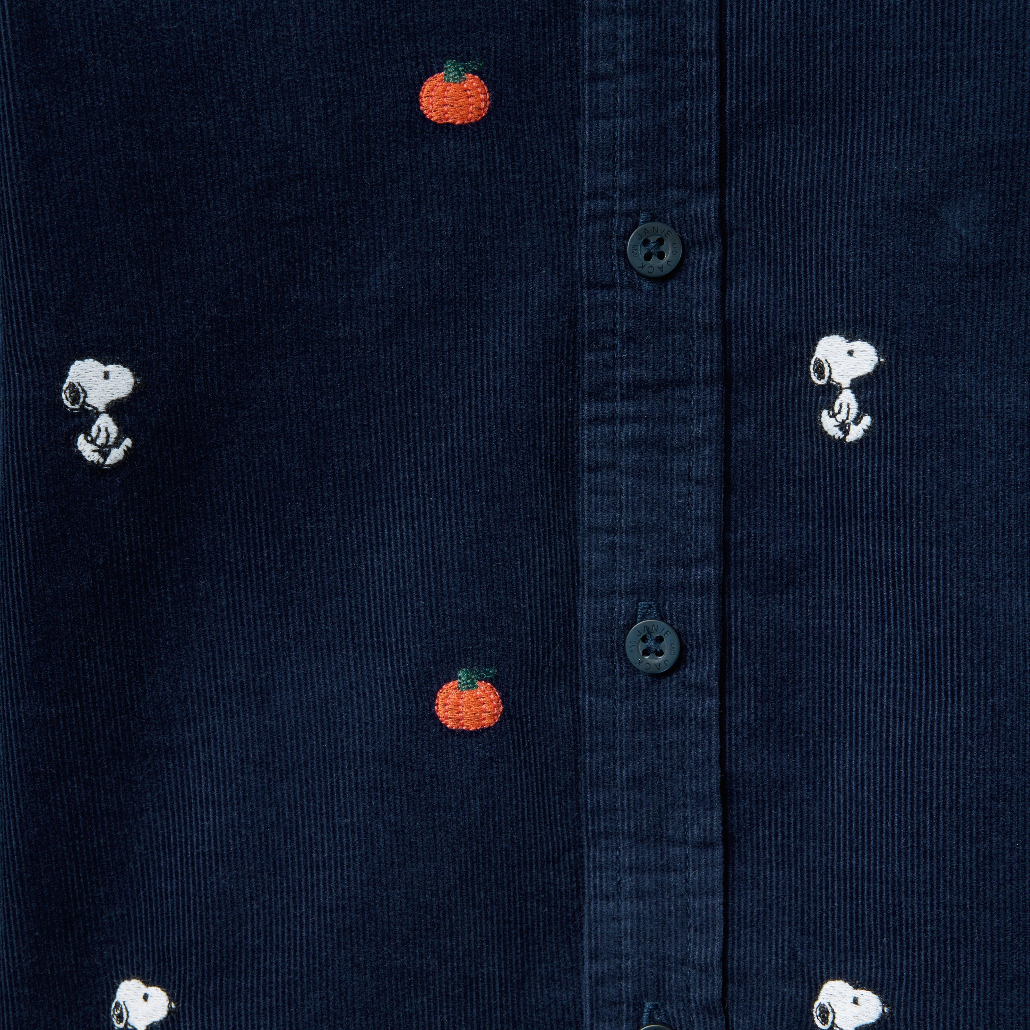 Peanuts Snoopy Embroidered Corduroy Shirt image number 1