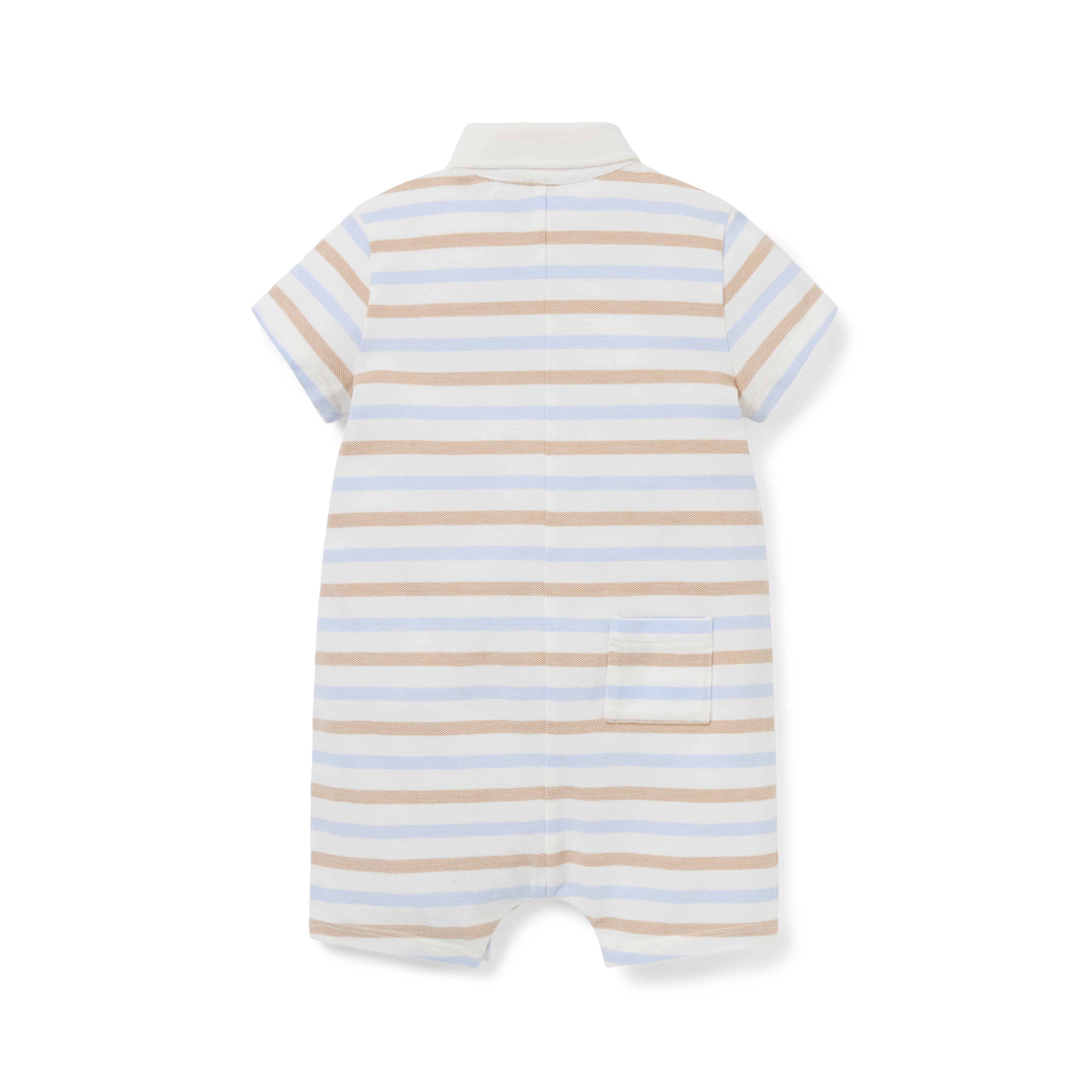 Baby Striped Race Car Romper image number 2