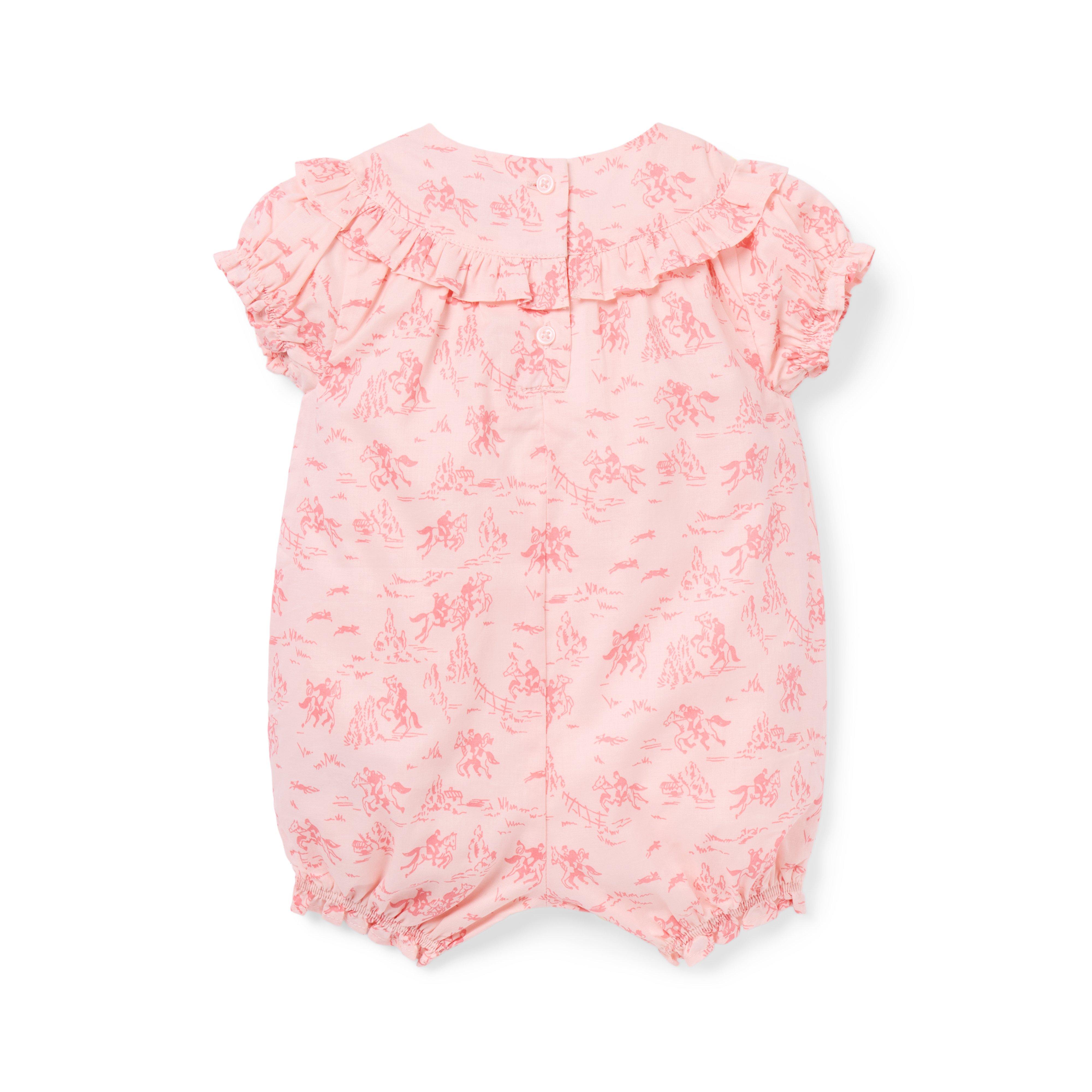 Baby Western Toile Ruffle Romper image number 2