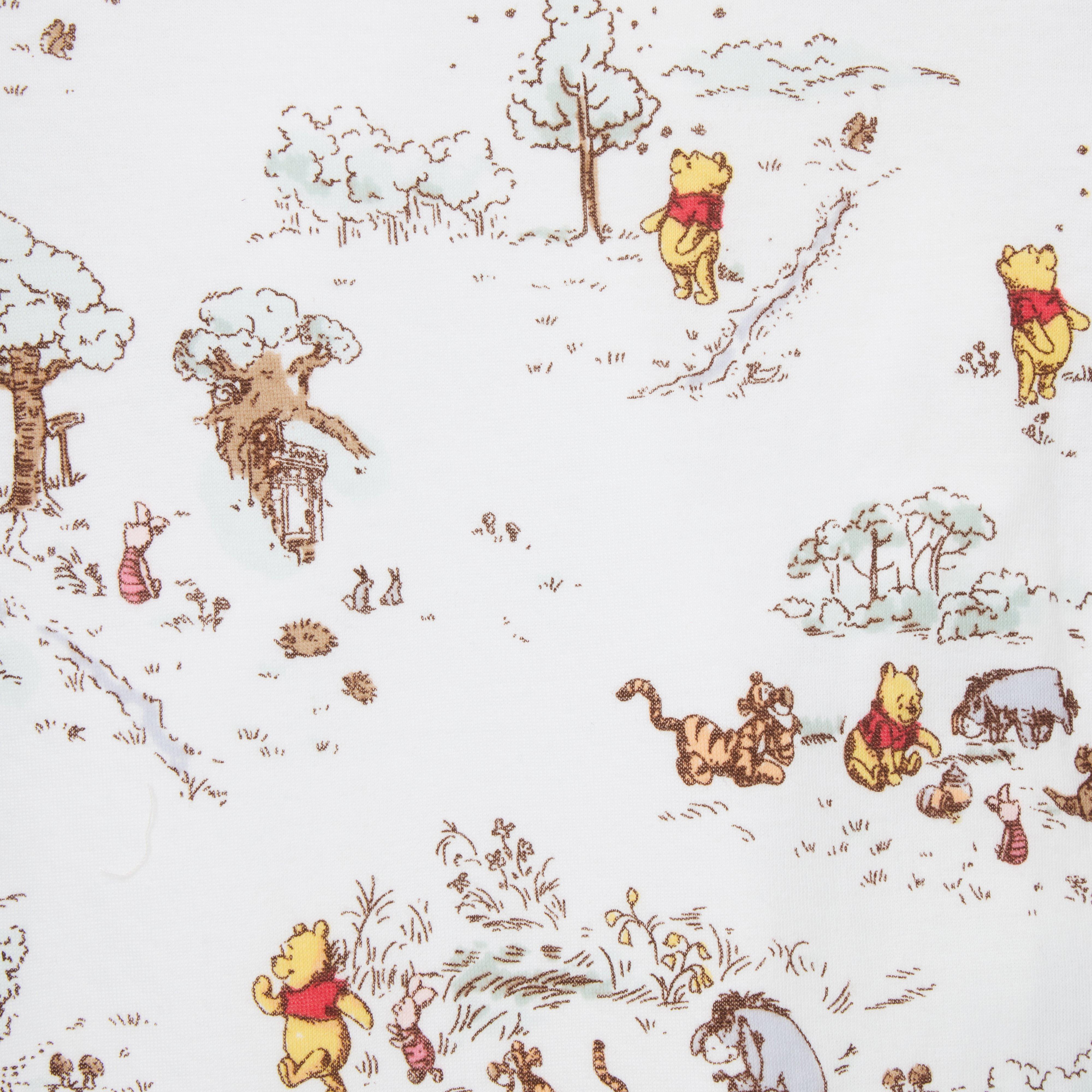 Disney Winnie The Pooh Toile Baby Footed Wrap One-Piece image number 1