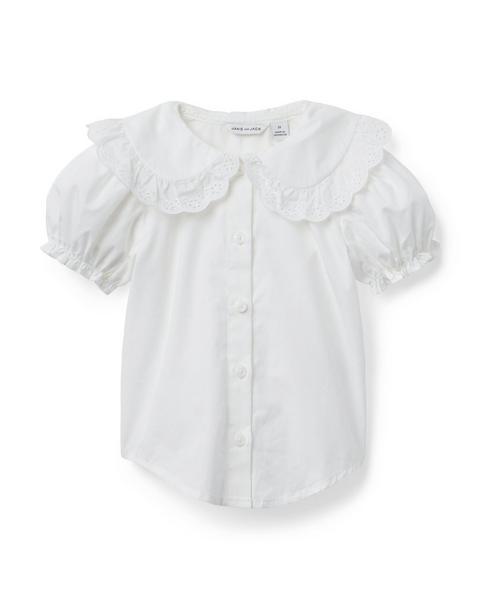 Lace Trim Collar Top