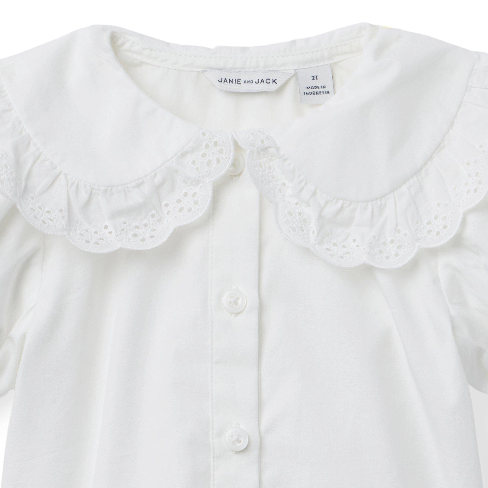 Lace Trim Collar Top image number 1