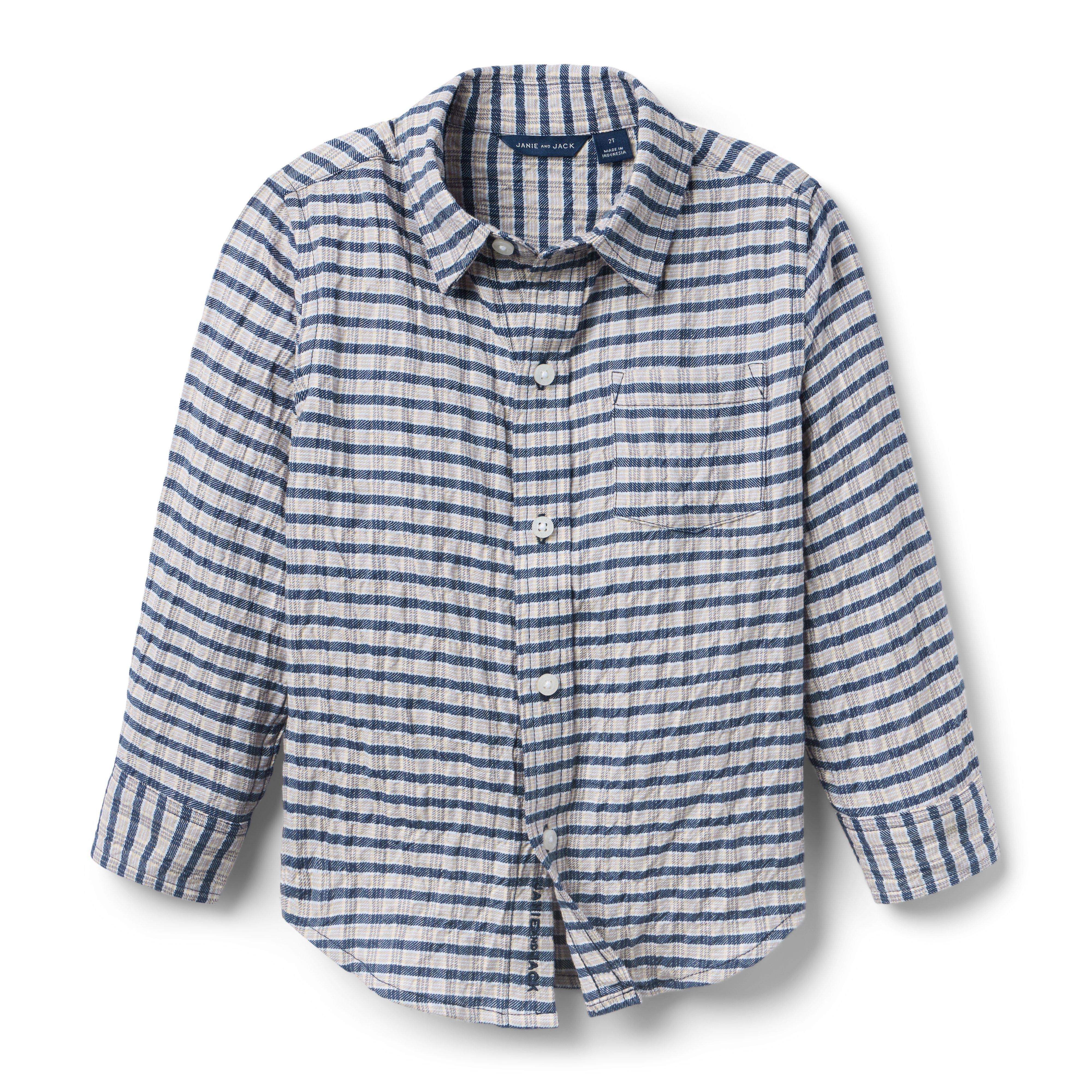 Striped Seersucker Twill Shirt