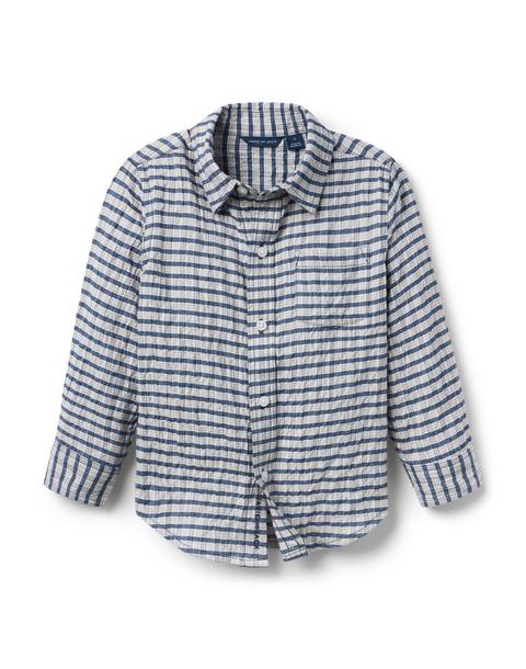 Striped Seersucker Twill Shirt