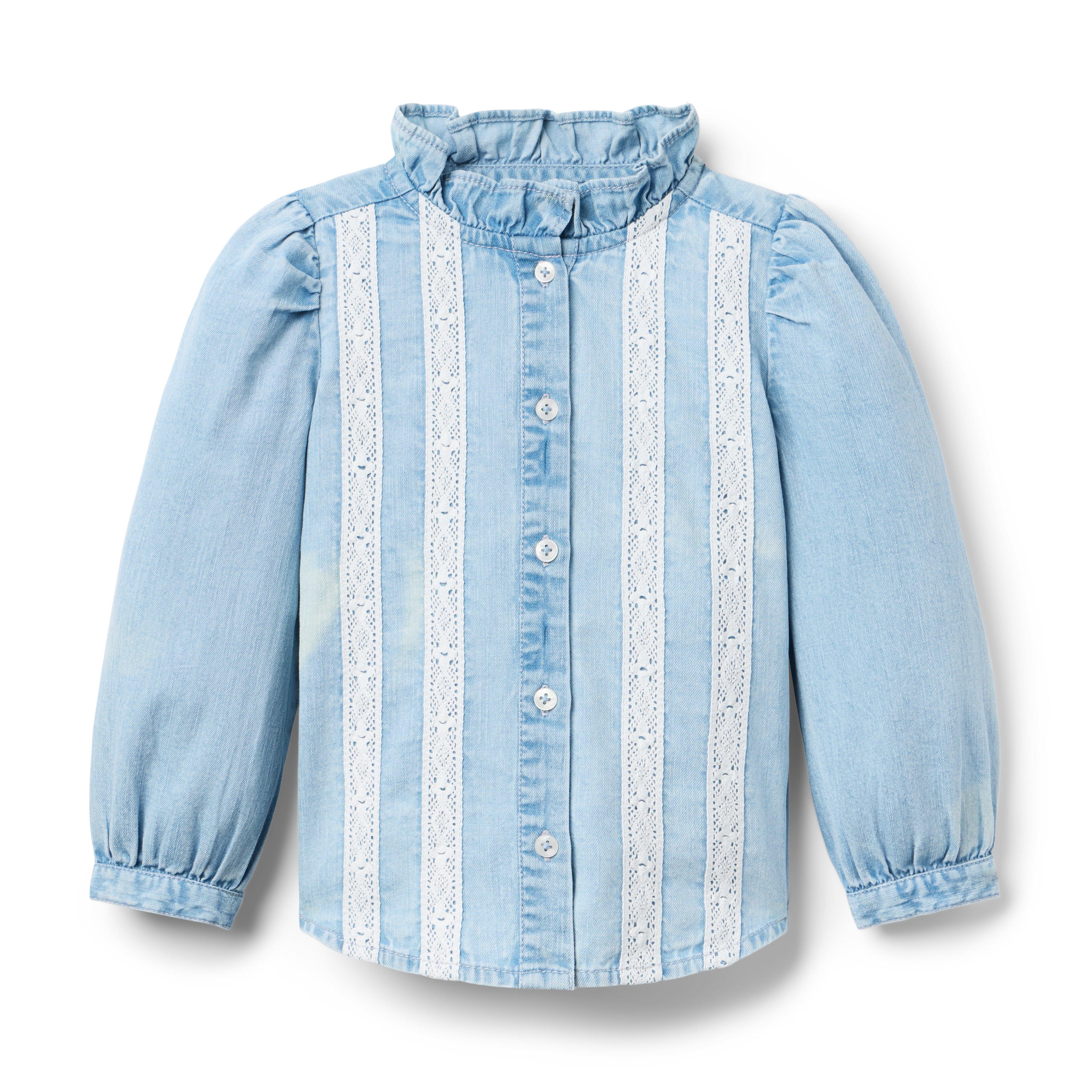 Chambray Lace Top
