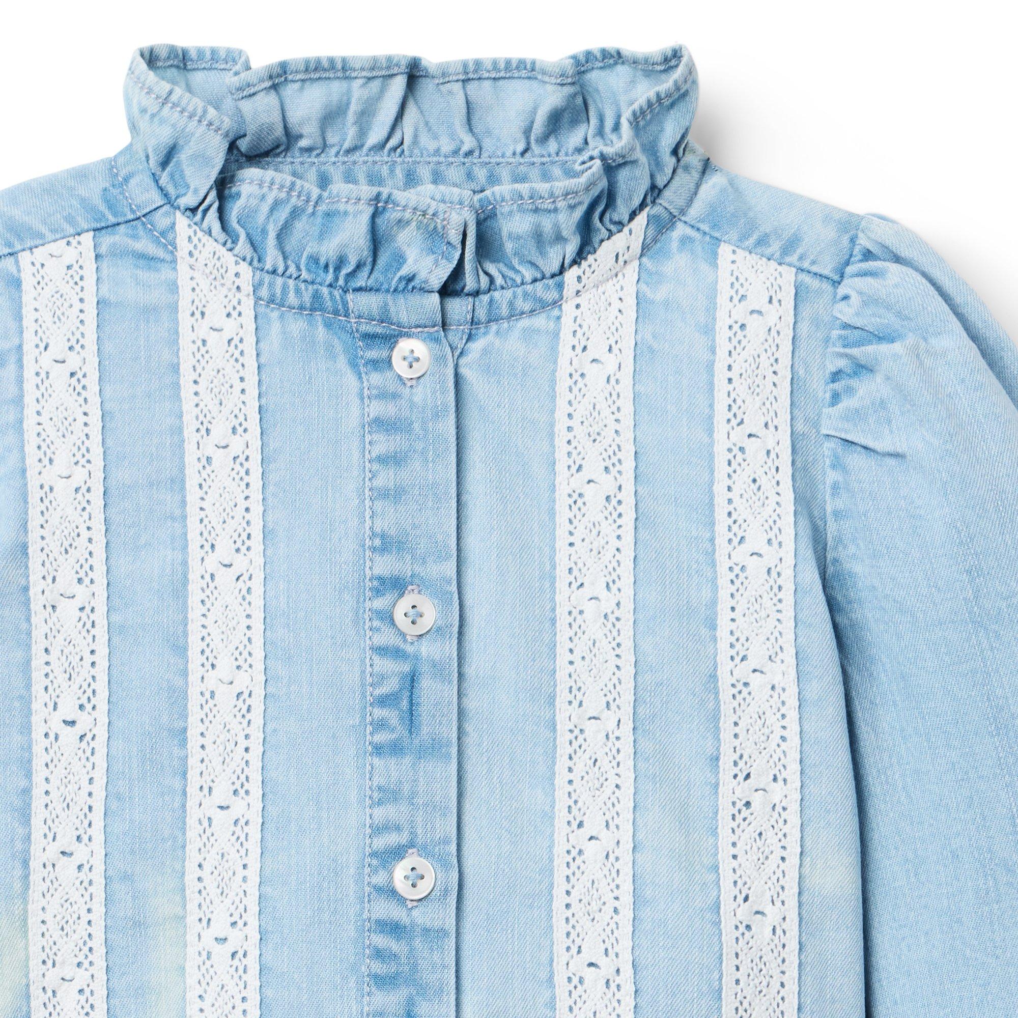 Chambray Lace Top image number 1