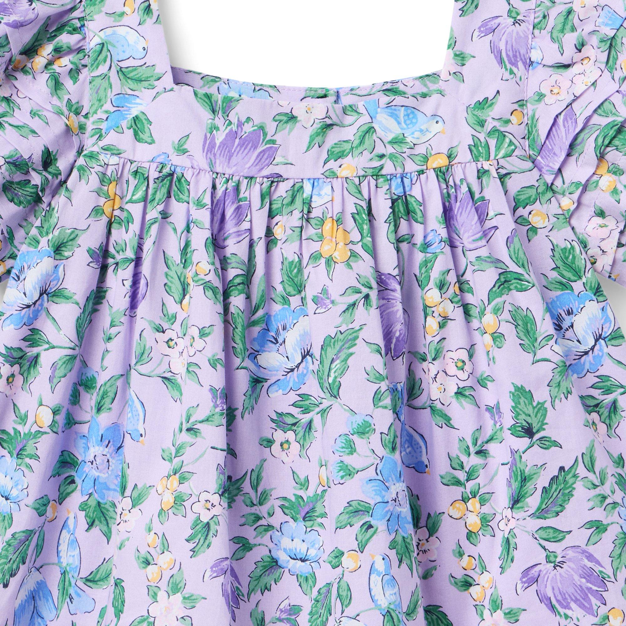Floral Pintuck Puff Sleeve Top image number 1