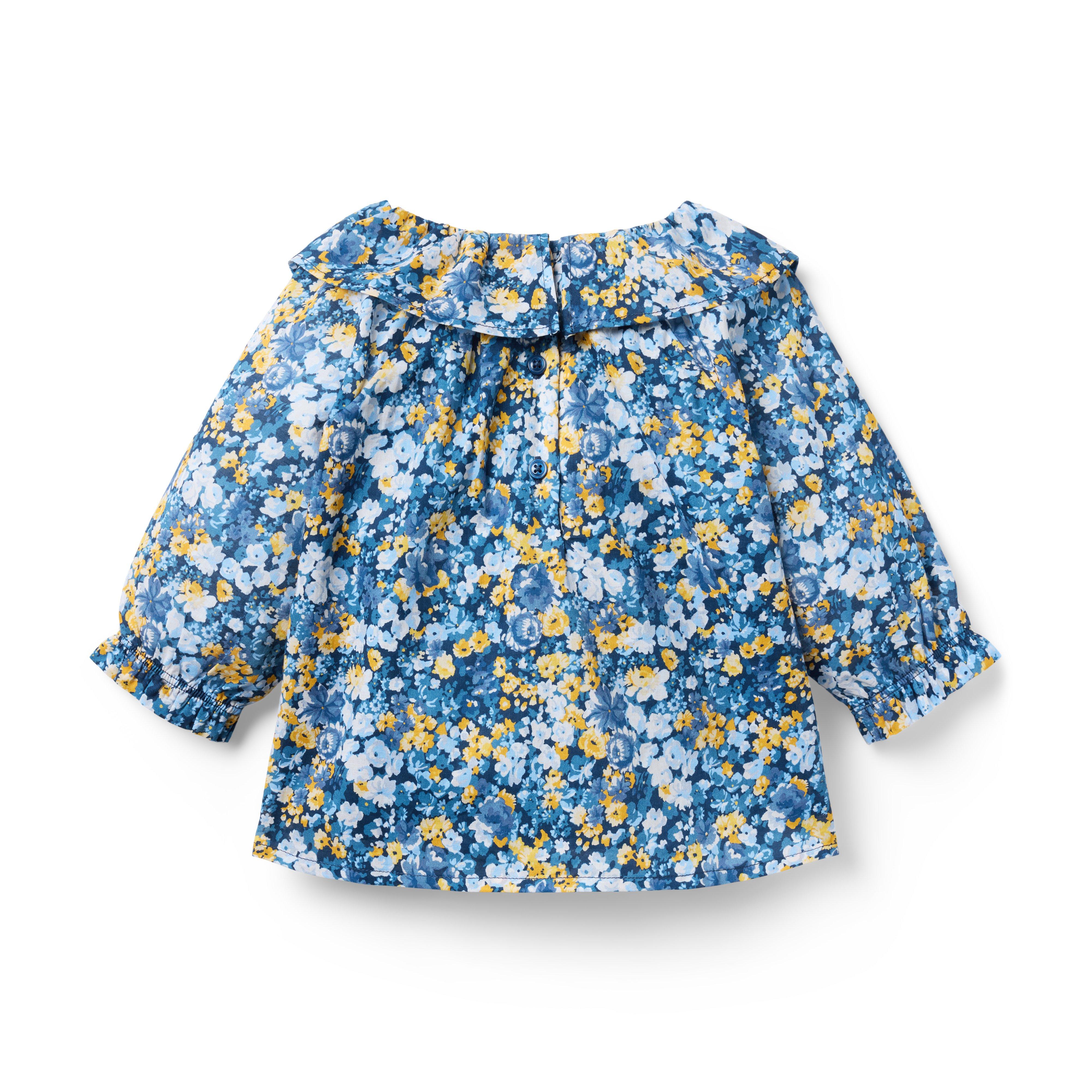 Floral Ruffle Collar Top image number 2