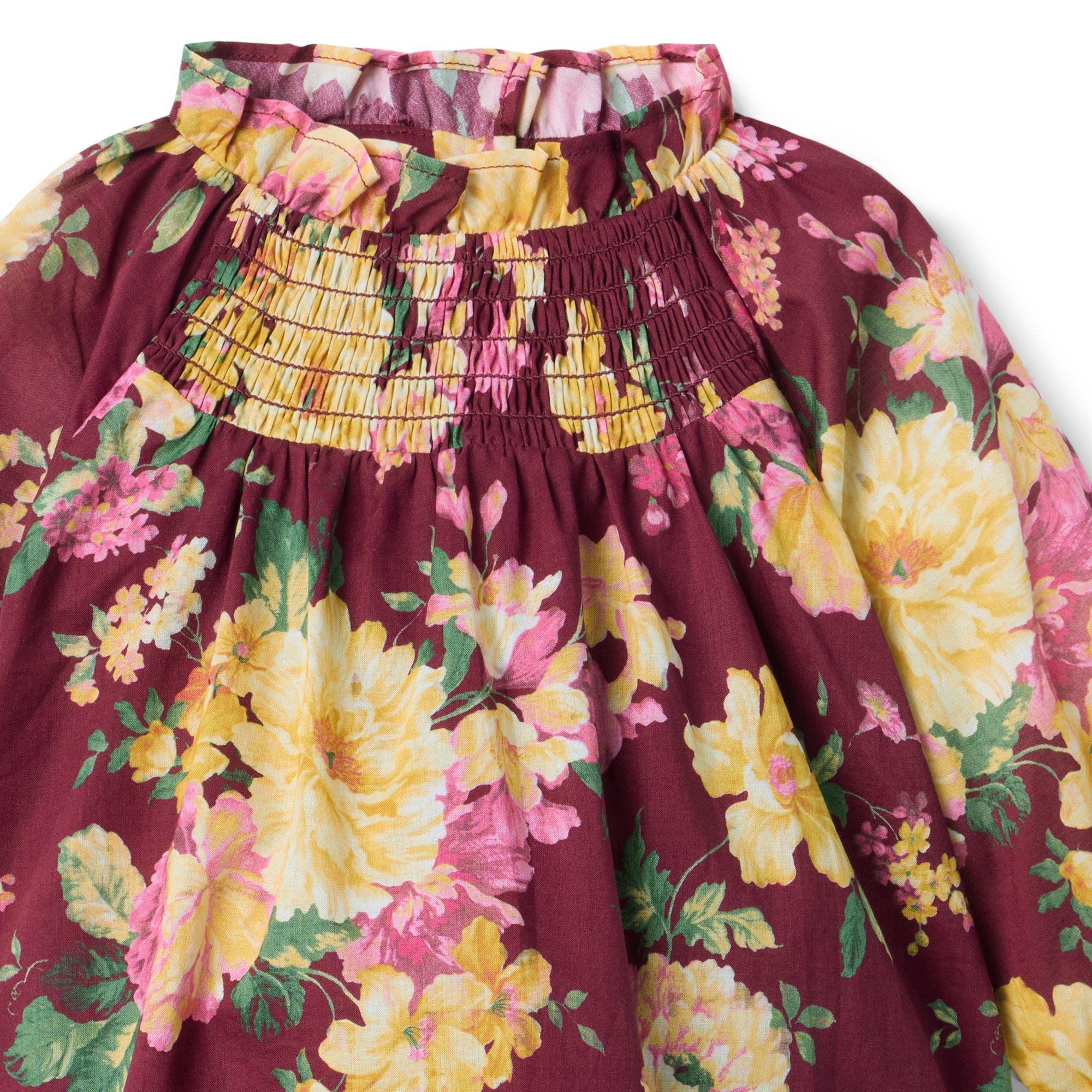Floral Ruffle Smocked Top image number 1