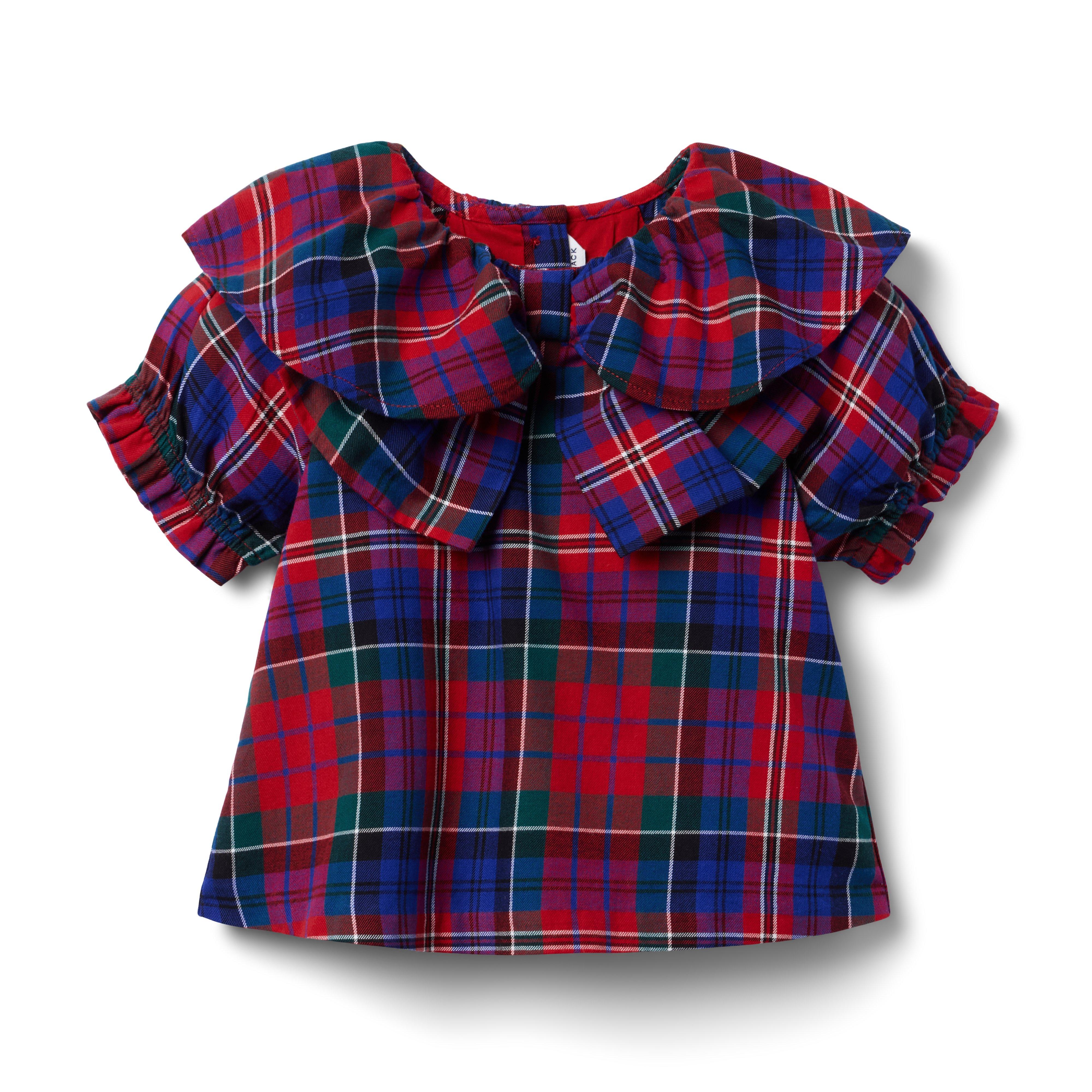 The Tartan Collar Bow Top