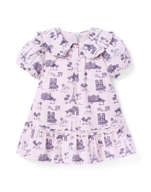 Paris Ruffle Collar Dress