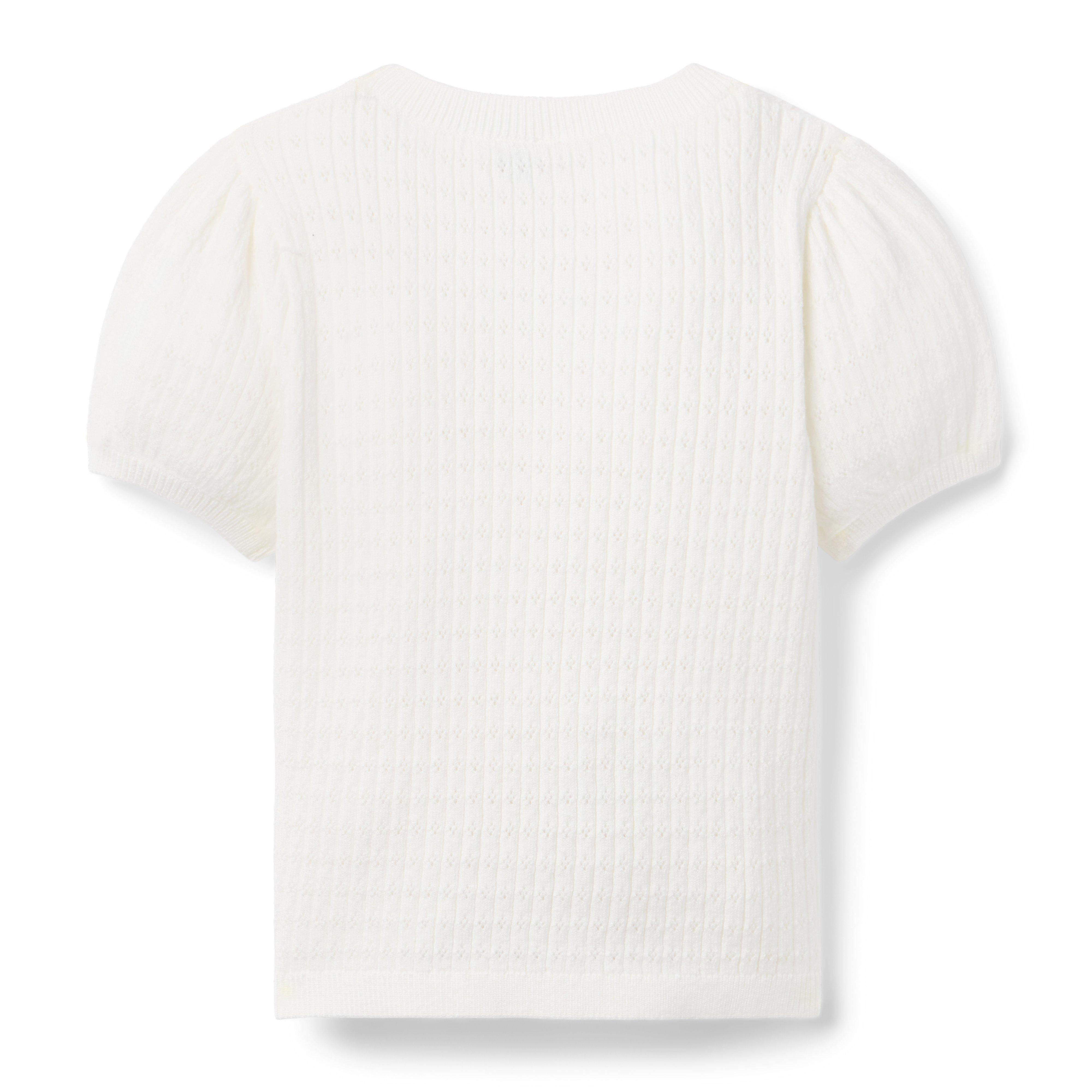 Pointelle Puff Sleeve Top image number 1