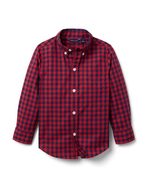 Gingham Poplin Shirt