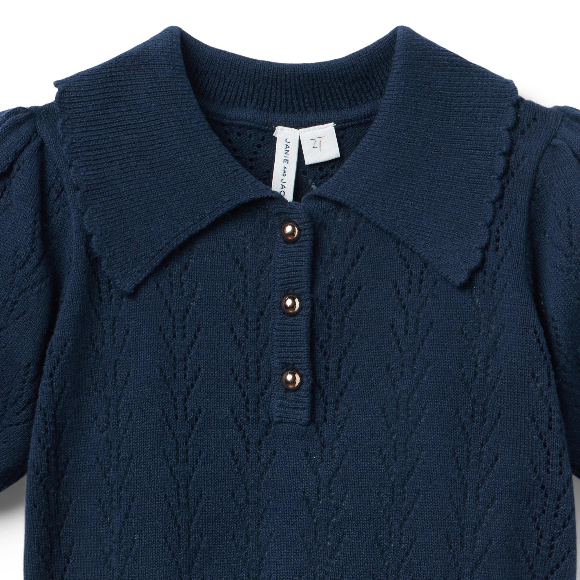 Pointelle Sweater Polo image number 1