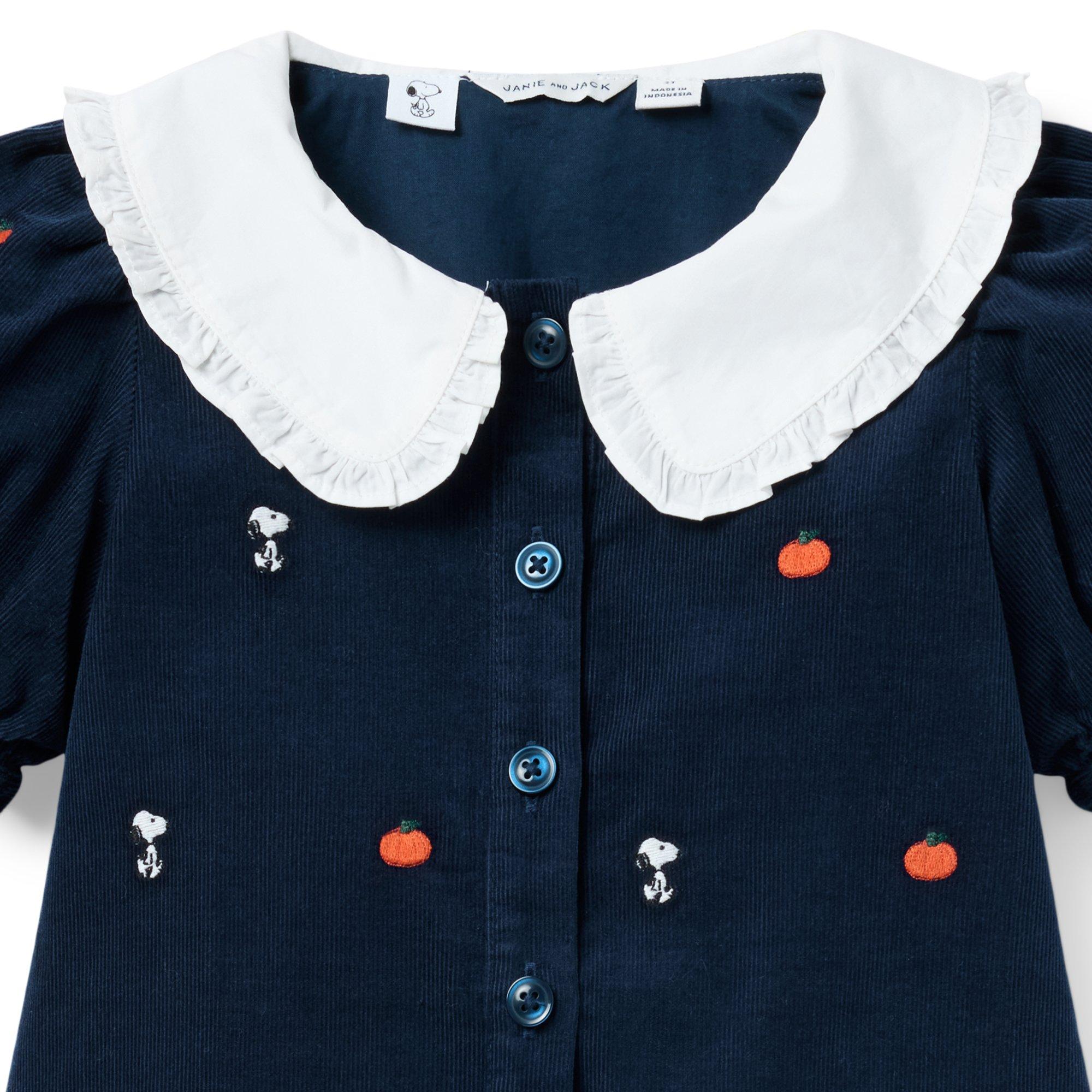 Peanuts Snoopy Embroidered Corduroy Dress image number 1