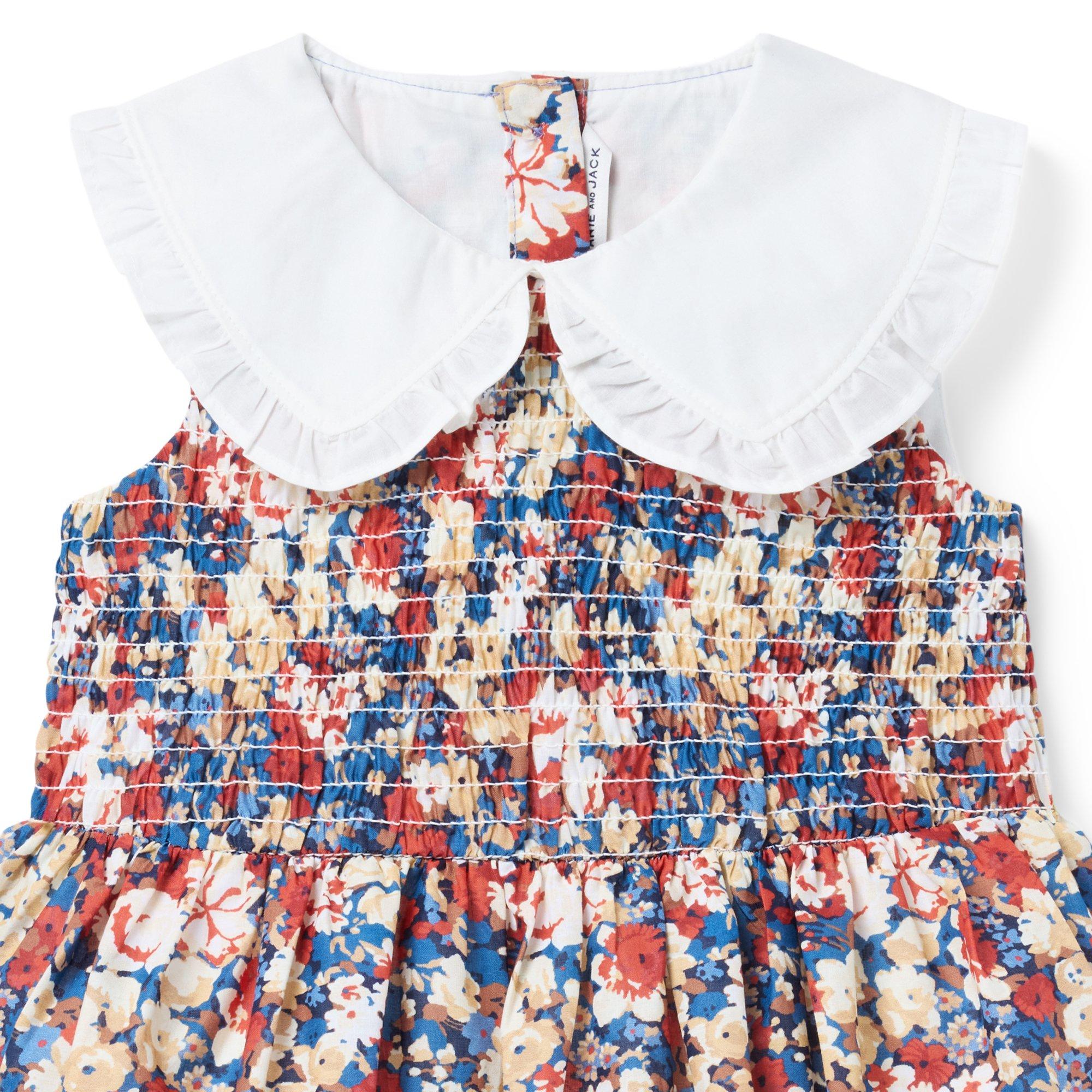 The Fall Floral Smocked Dress image number 1
