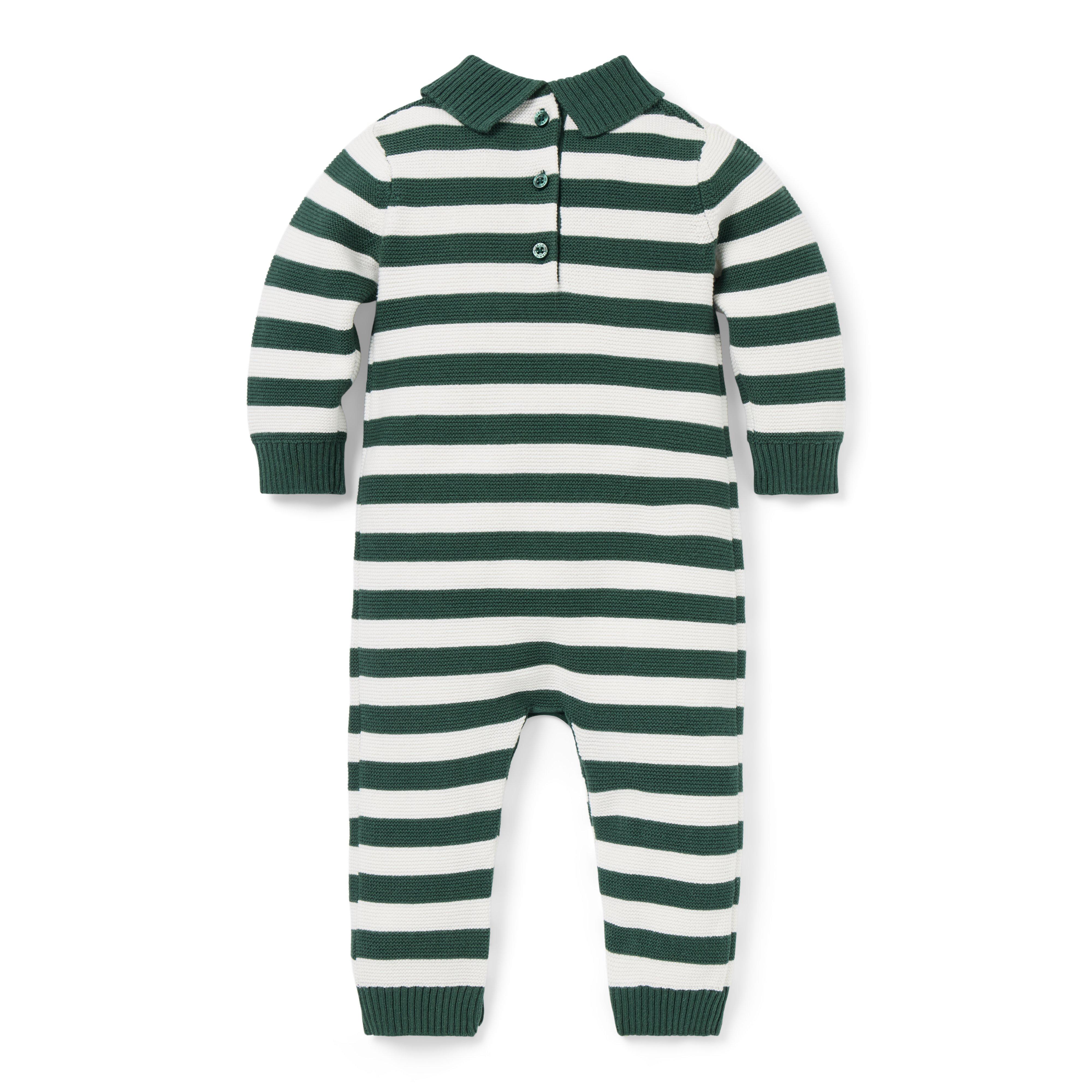 Baby Striped Rugby One-Piece image number 2
