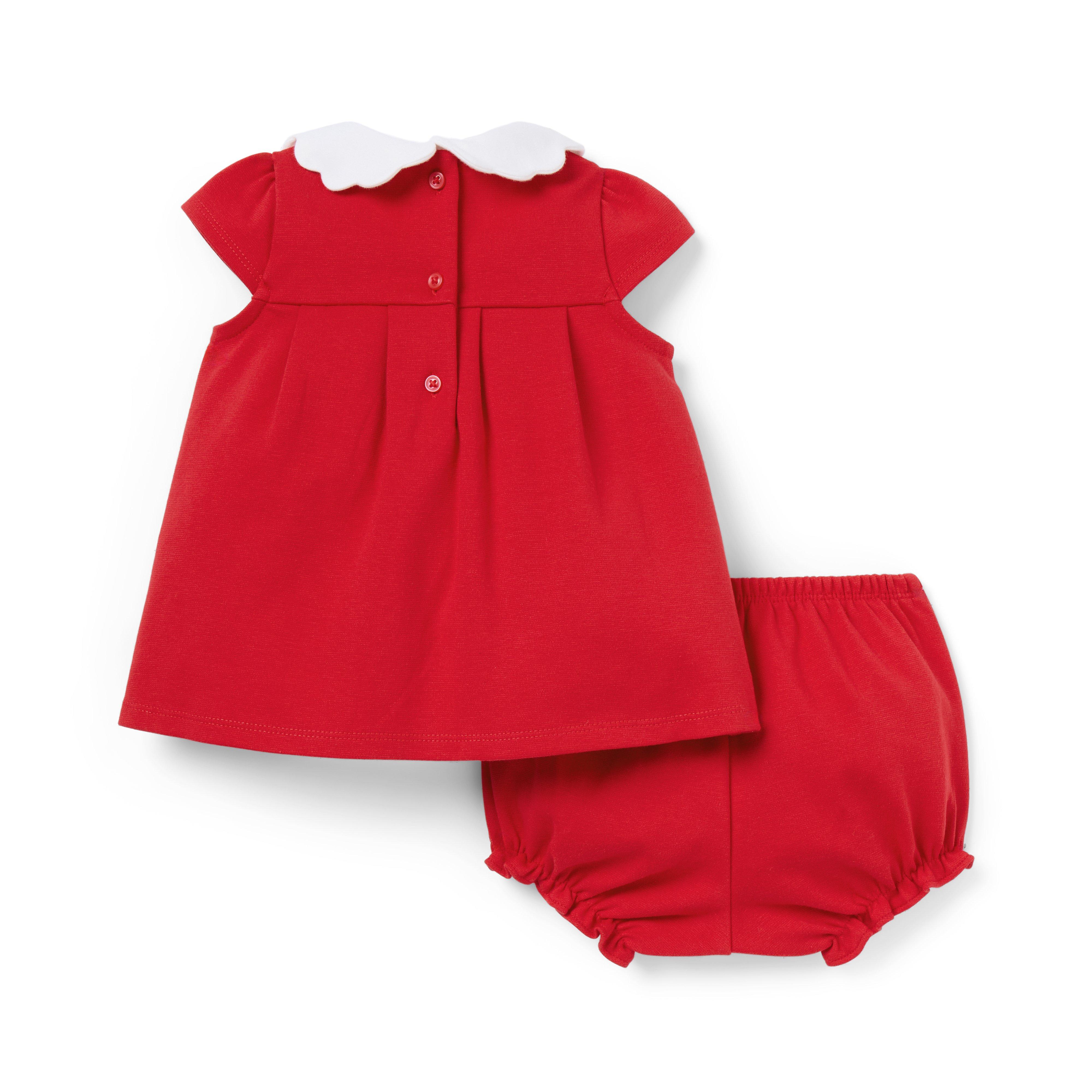 Baby Scalloped Collar Ponte Matching Set image number 2