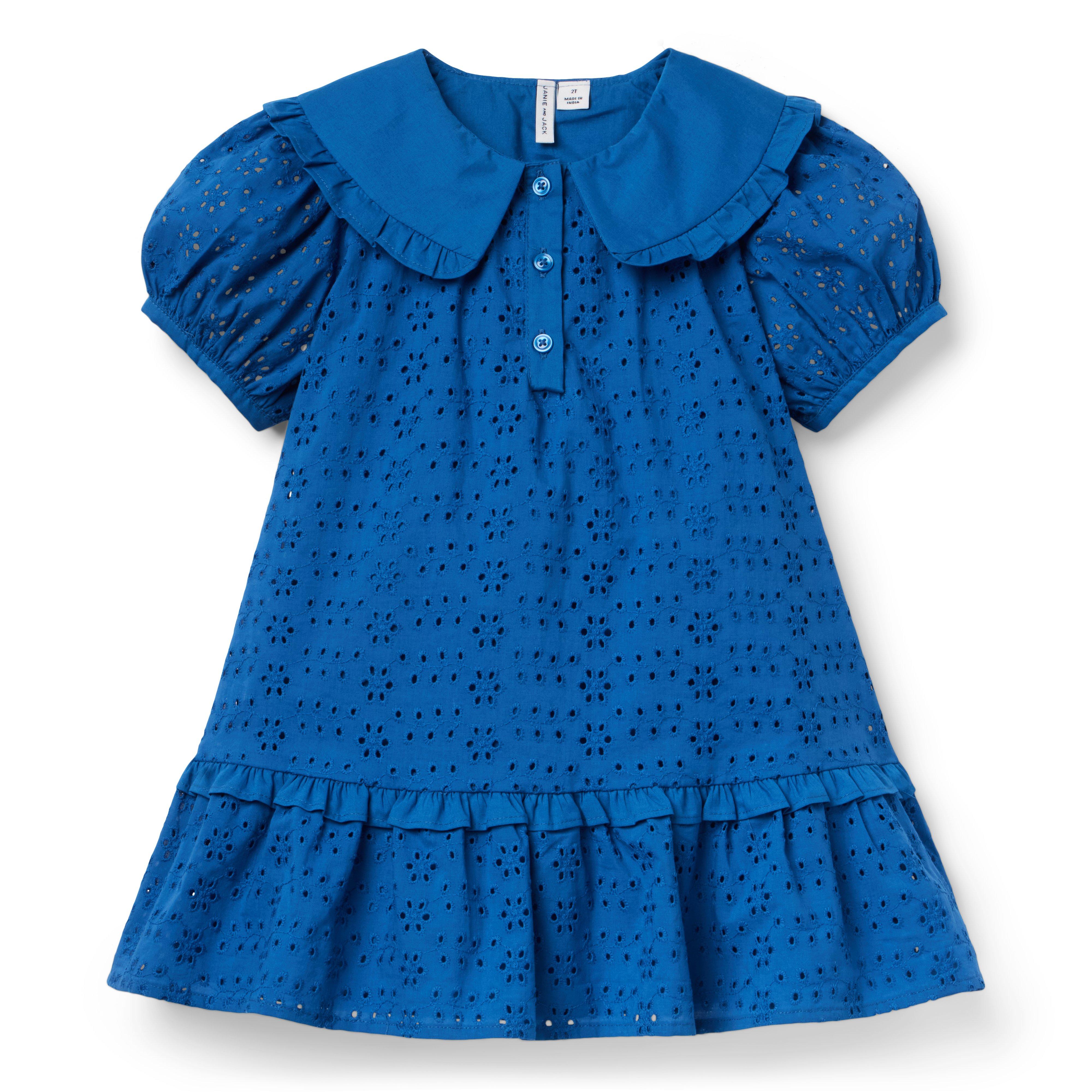 Eyelet Collared Dress