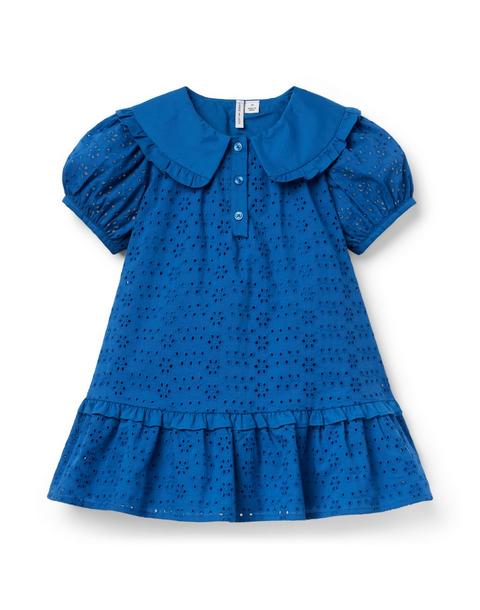 Eyelet Collared Dress