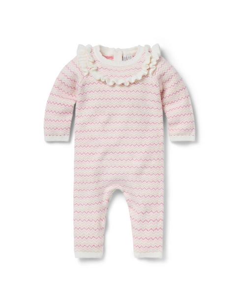 Baby Striped Ruffle One-Piece