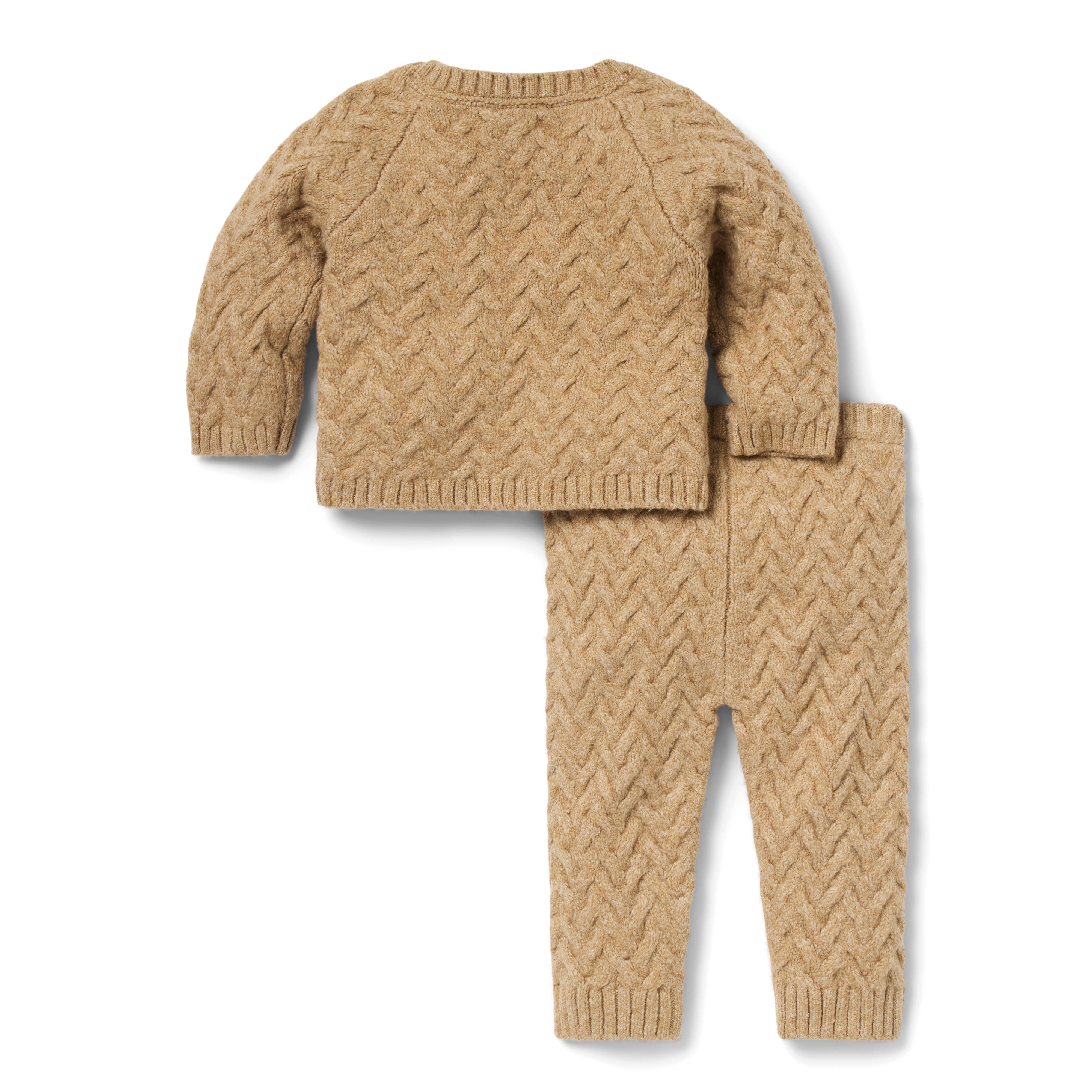 Baby Herringbone Knit Matching Set image number 2