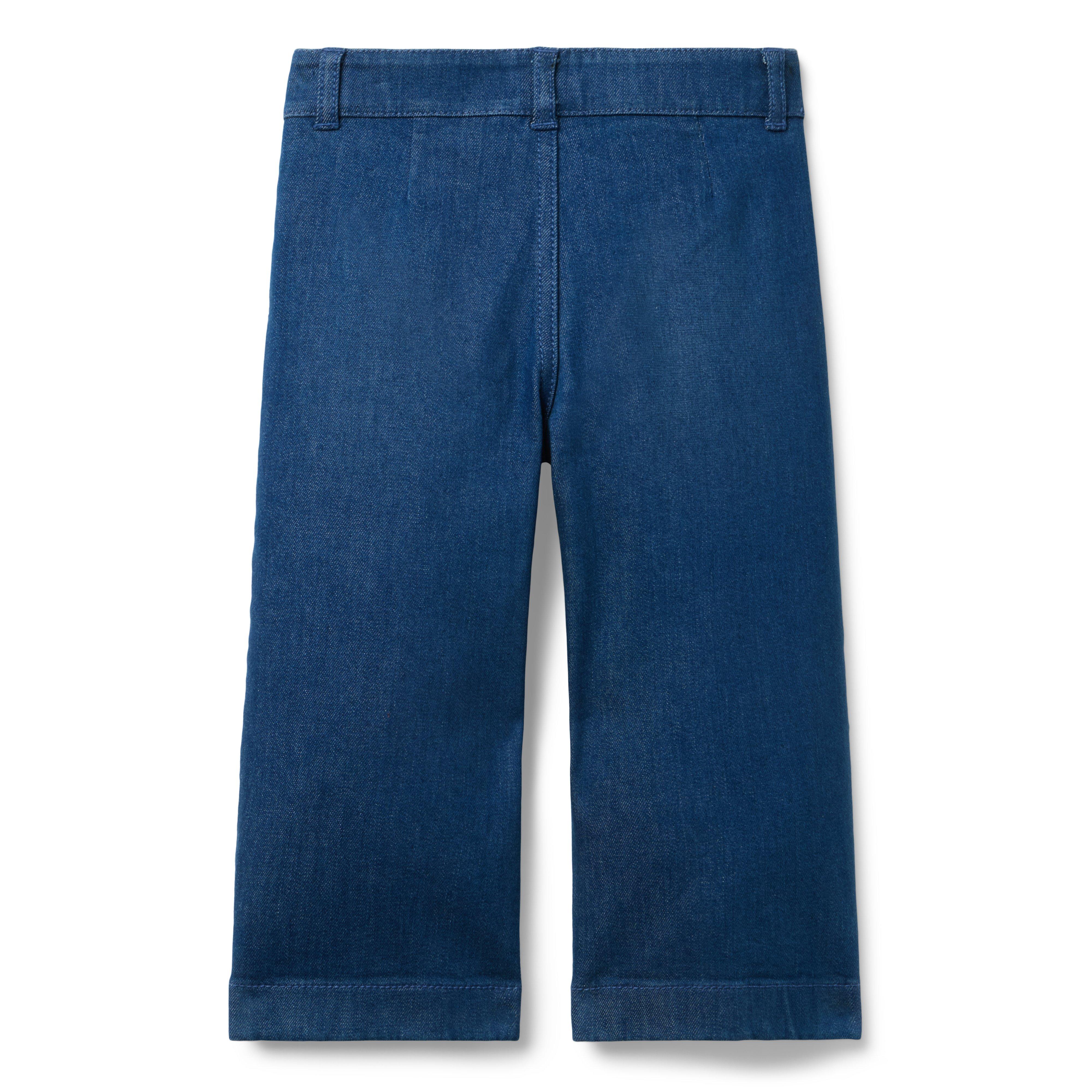 The Patch Pocket Wide Leg Jean In Medium Wash image number 1