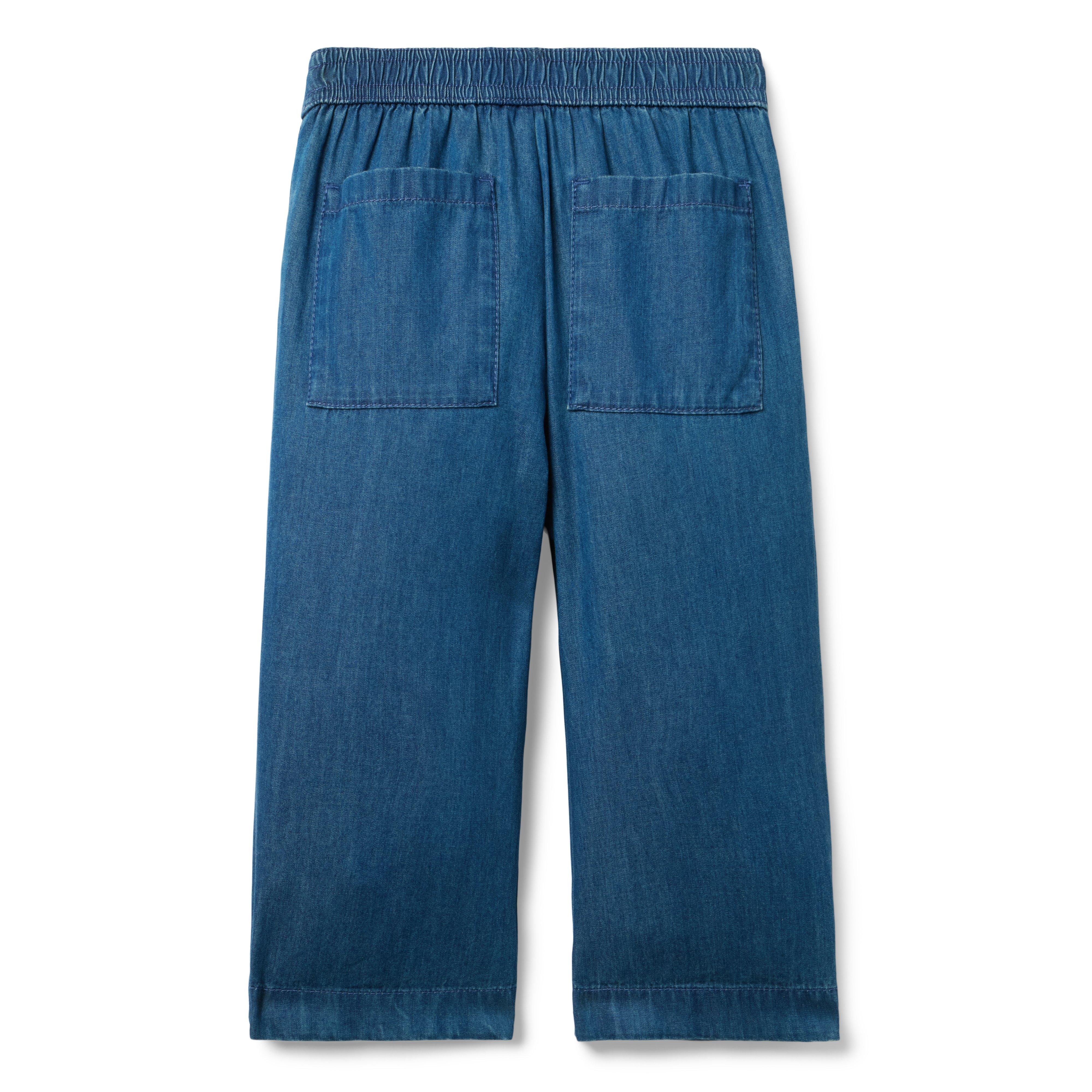 Chambray Wide Leg Pull-On Pant image number 1