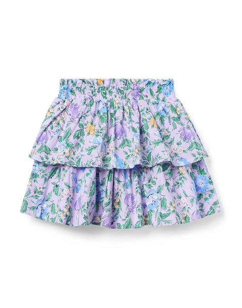 Floral Tiered Skirt