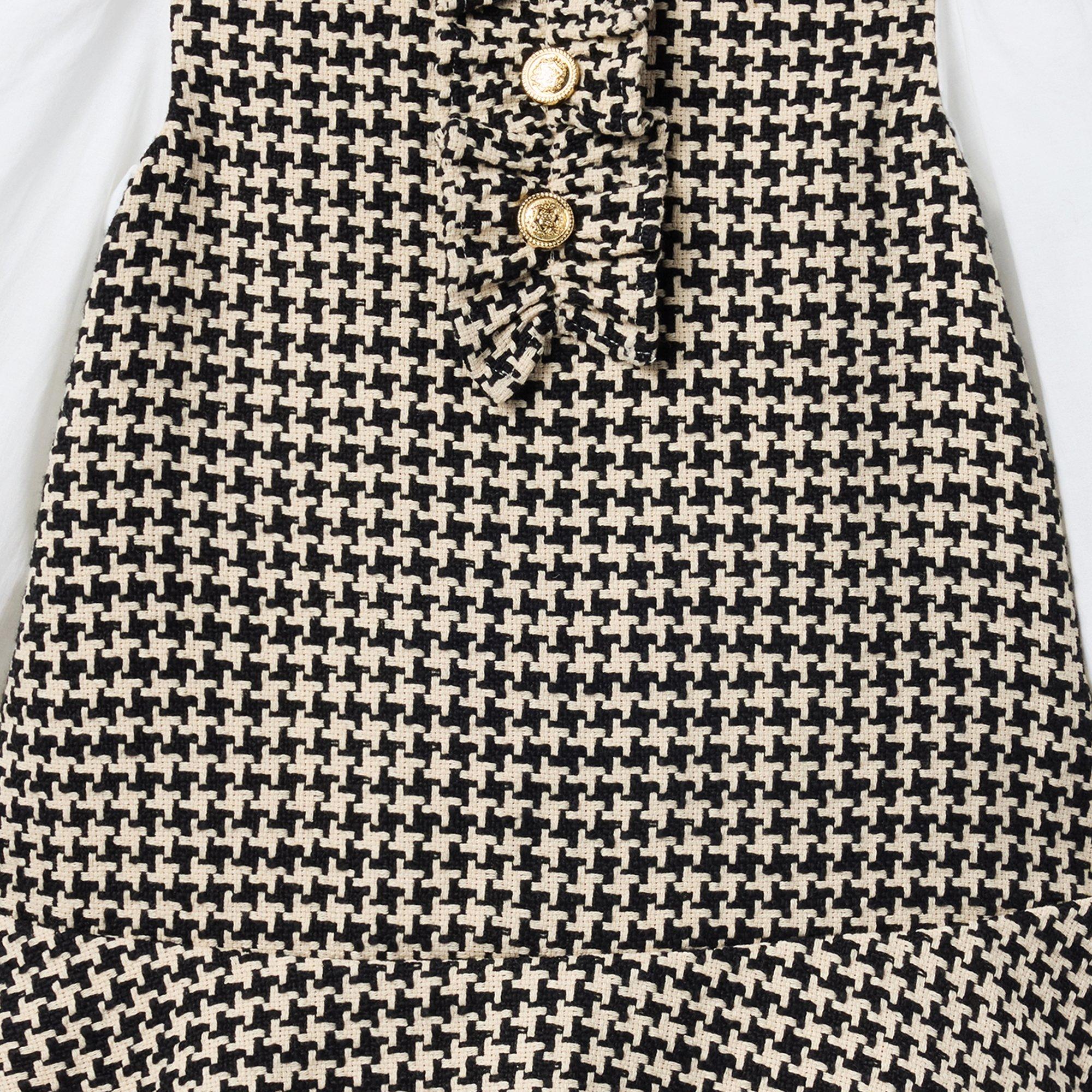 Houndstooth Tweed Dropwaist Dress image number 1