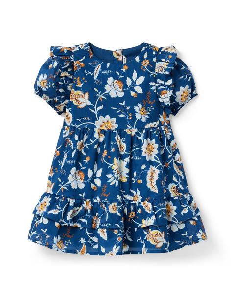 Paisley Floral Ruffle Dress