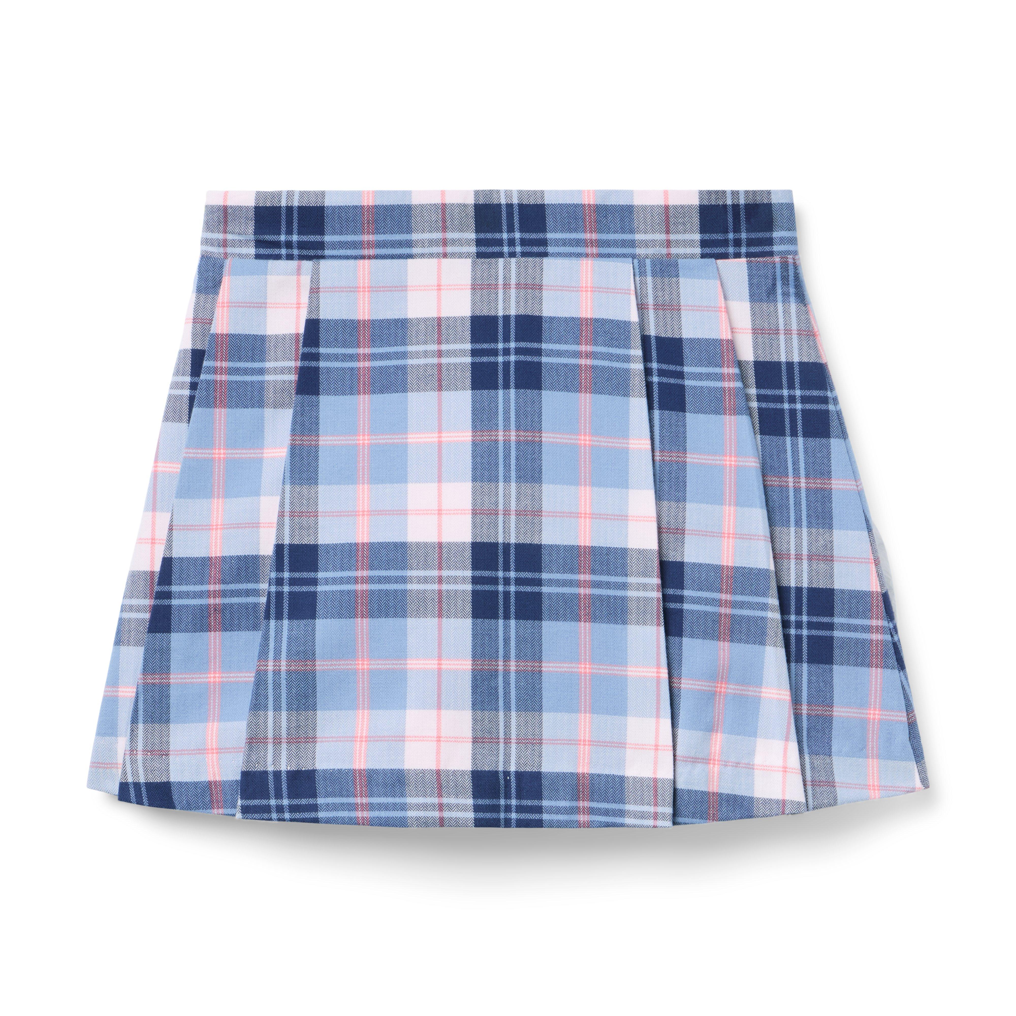Plaid Pleated Buckle Skirt image number 1