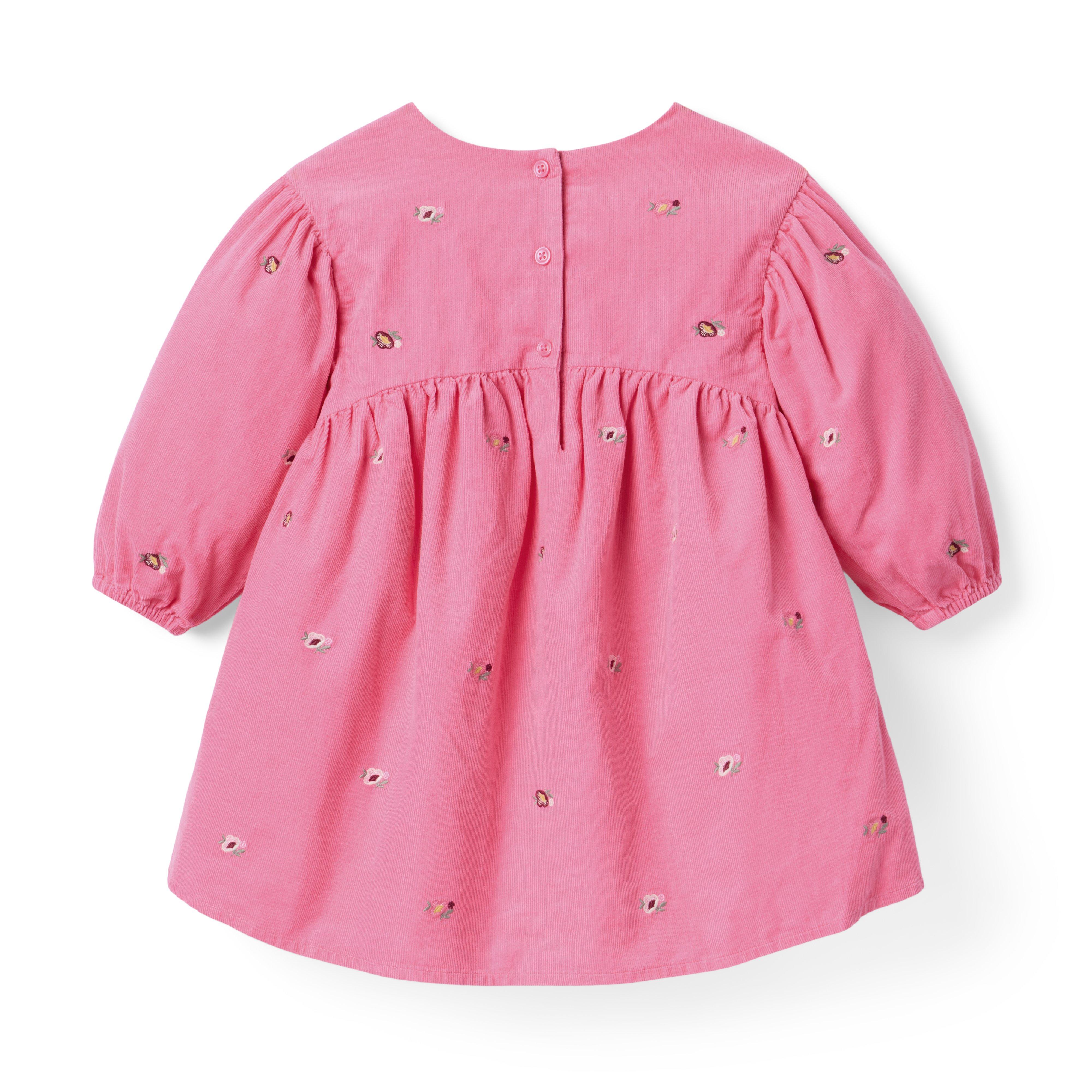 The Floral Embroidered Corduroy Dress image number 2