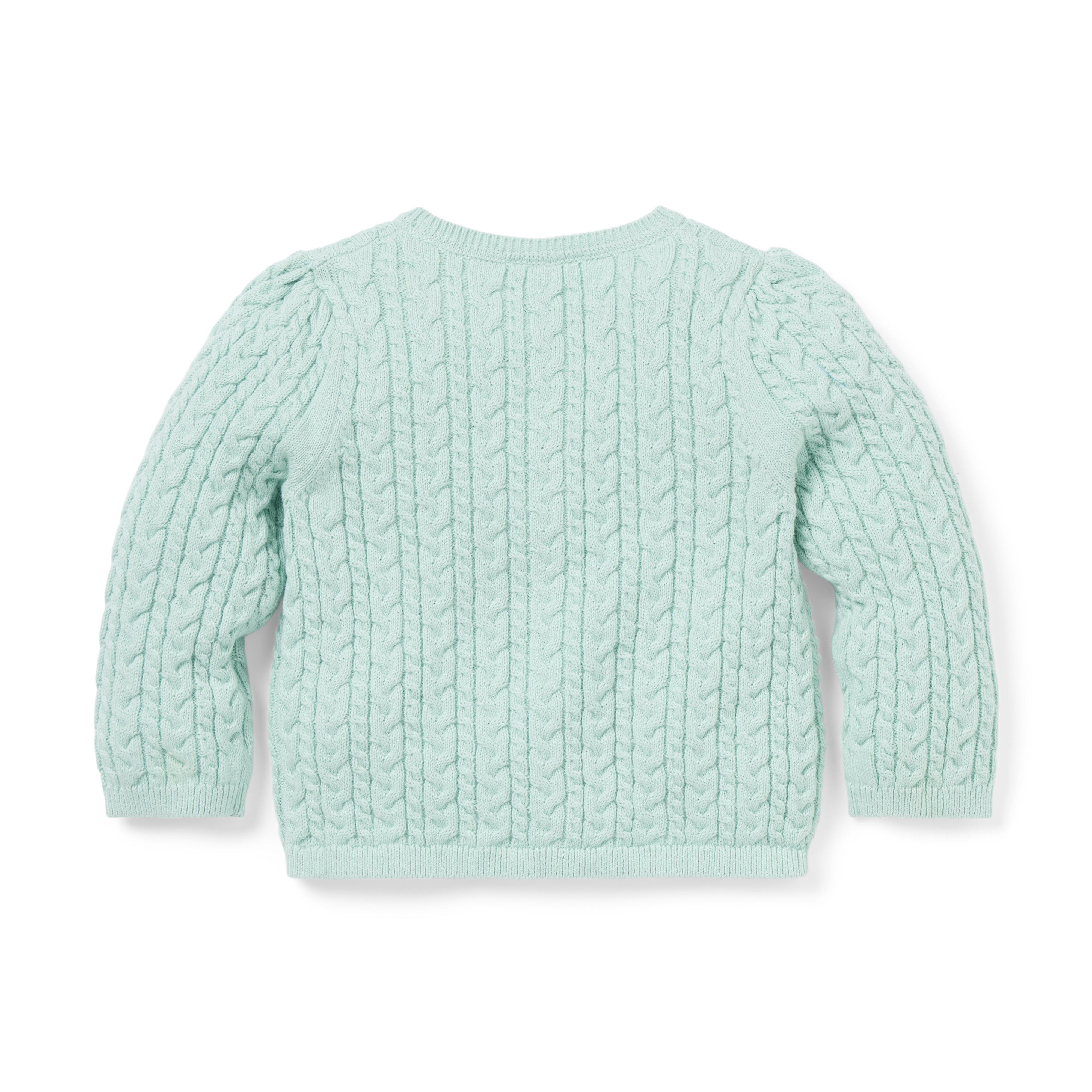 Baby Flower Cable Knit Cardigan  image number 2
