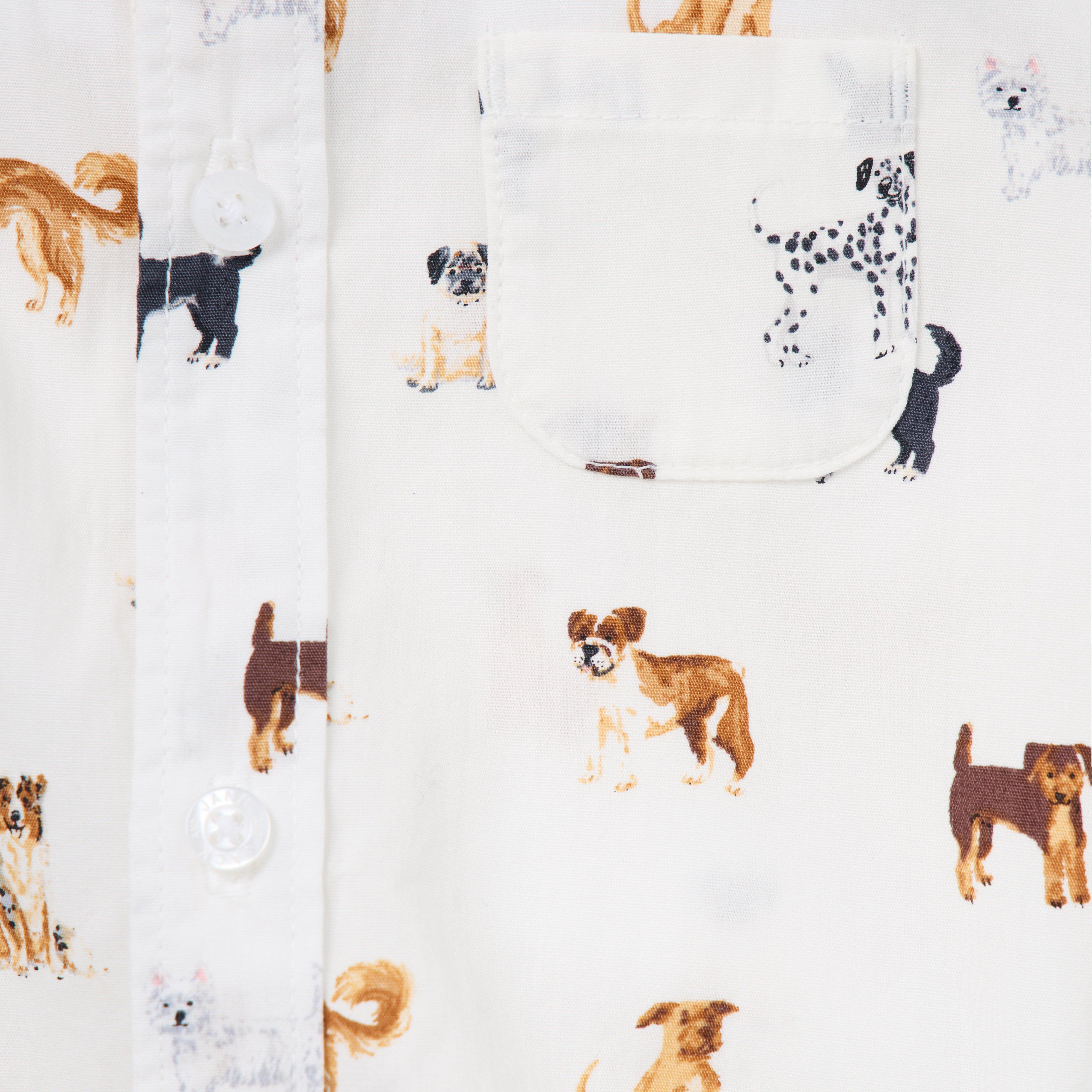 Baby Poplin Dog Friends Bodysuit image number 1