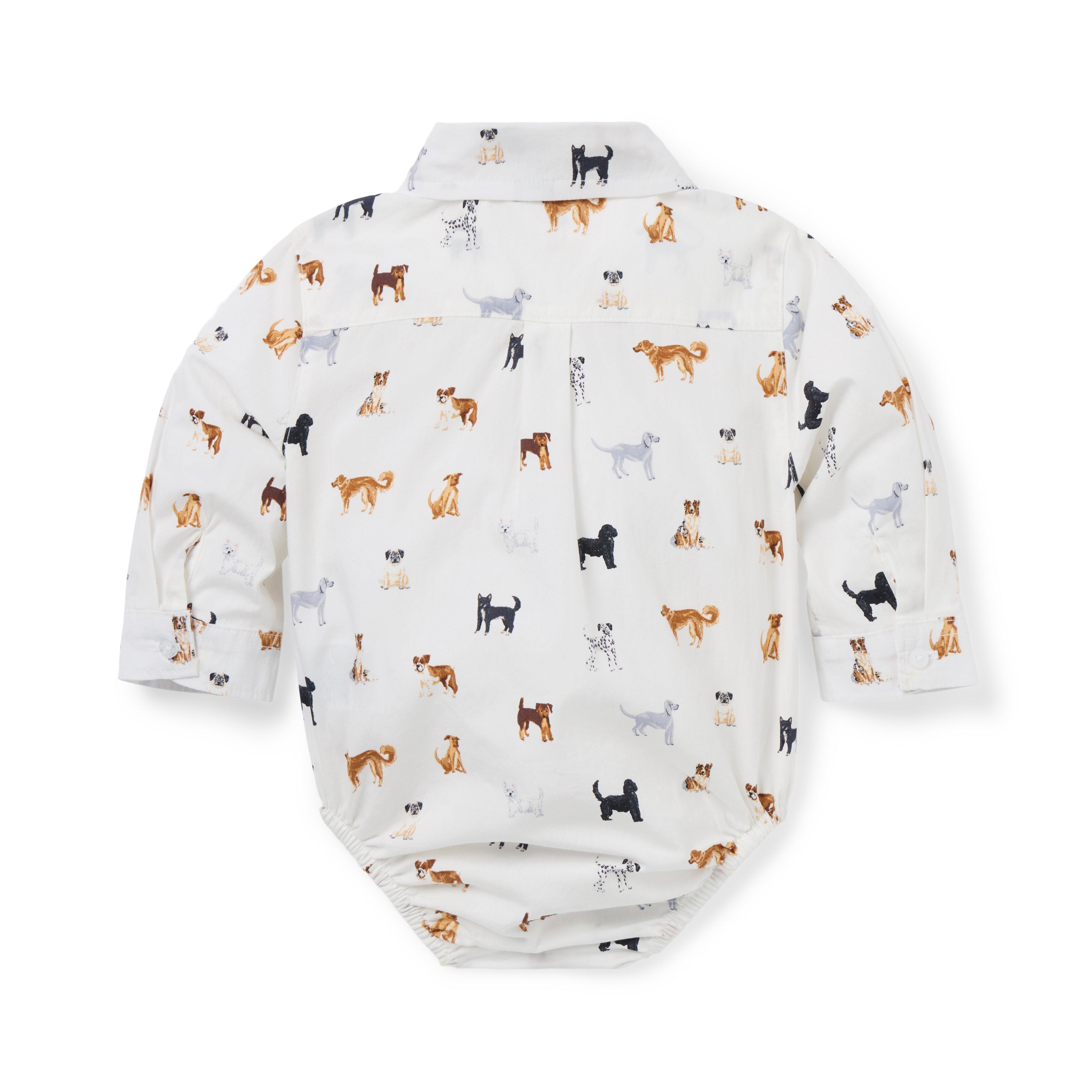 Baby Poplin Dog Friends Bodysuit image number 2