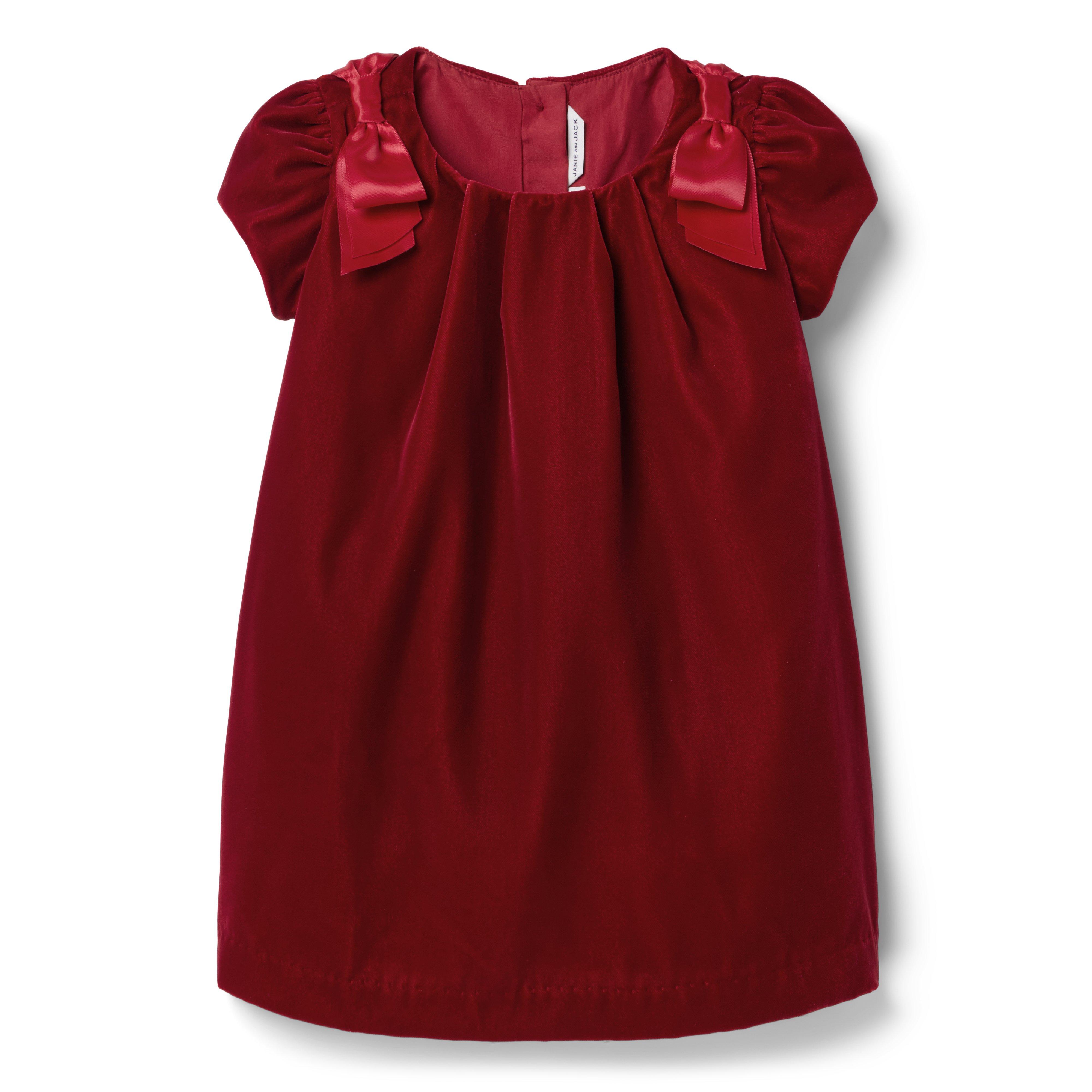 The Velvet Shoulder Bow Dress
