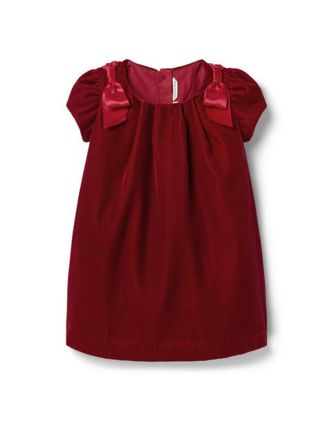 The Velvet Shoulder Bow Dress