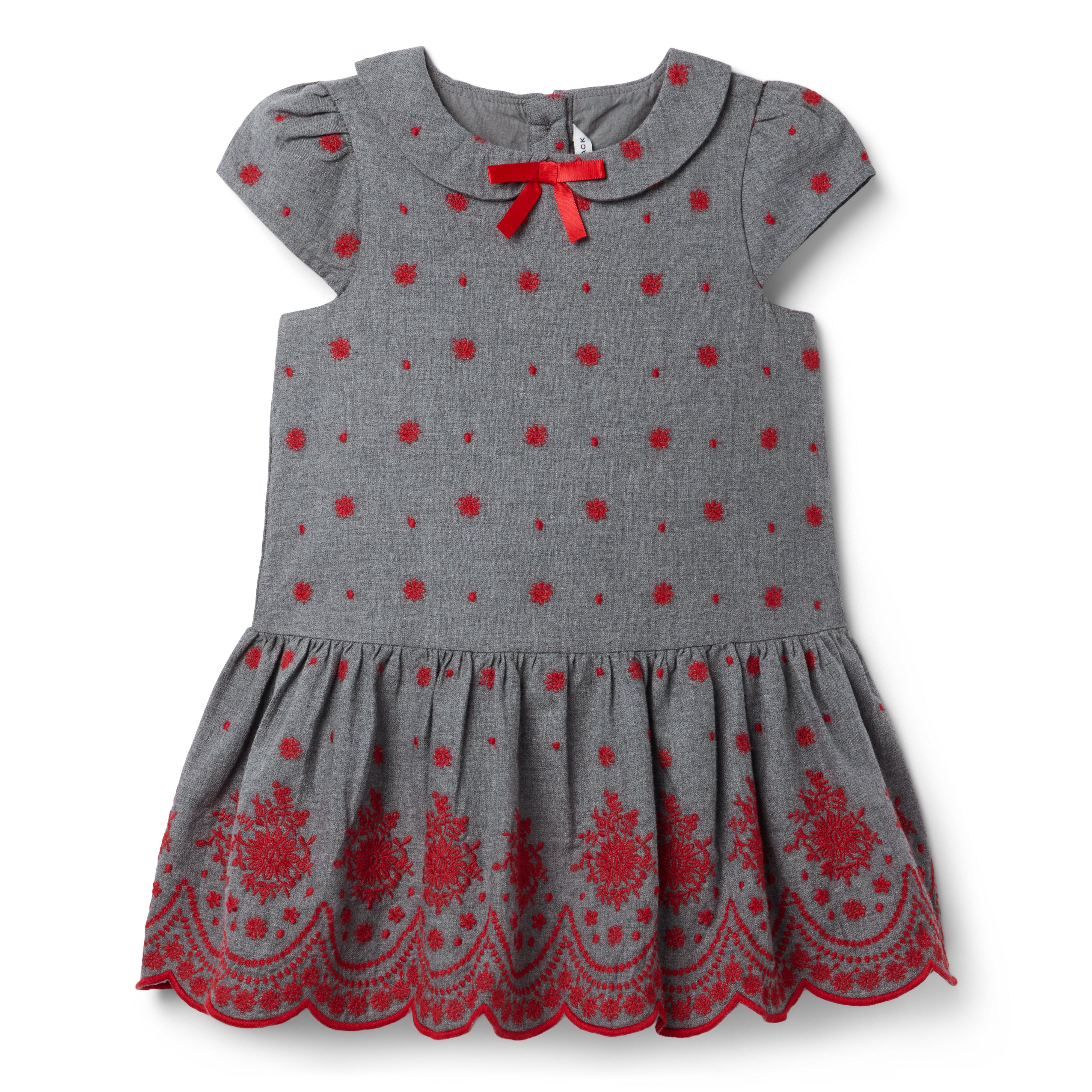 The Festive Floral Embroidered Dress