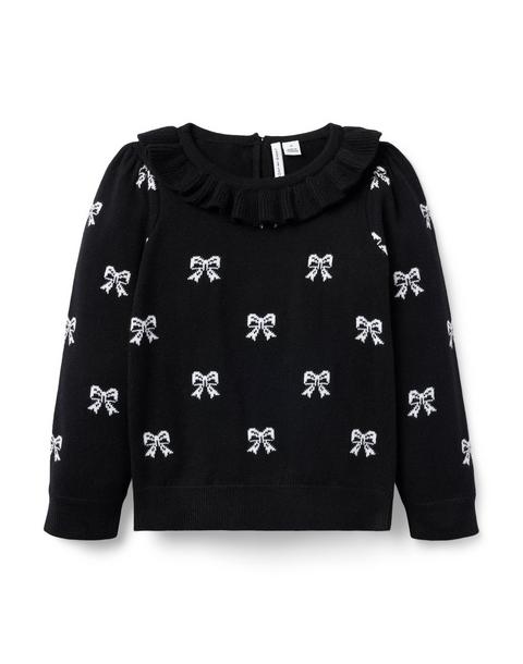 Bow Puff Sleeve Sweater