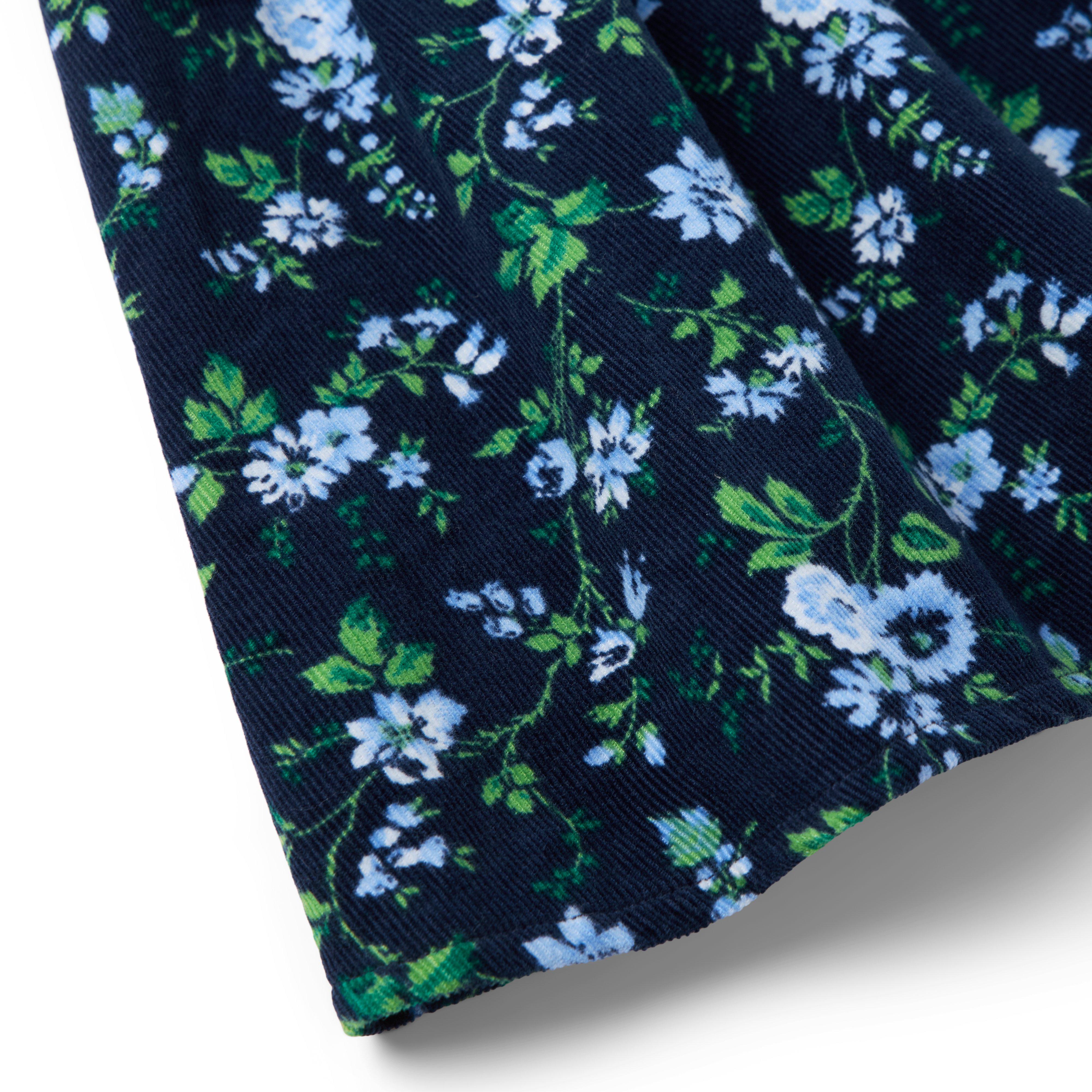 Floral Corduroy Ruffle Dress image number 1