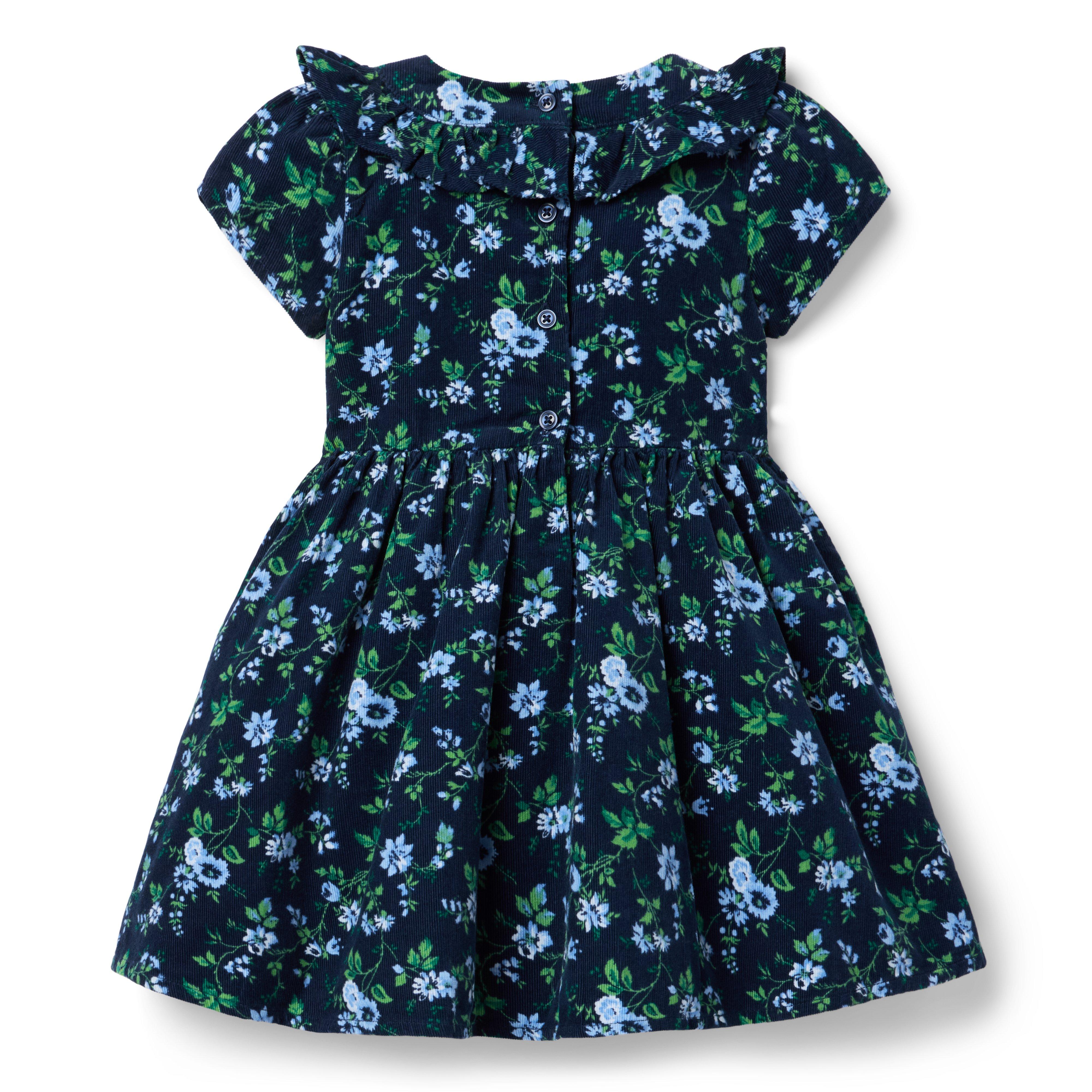 Floral Corduroy Ruffle Dress image number 2