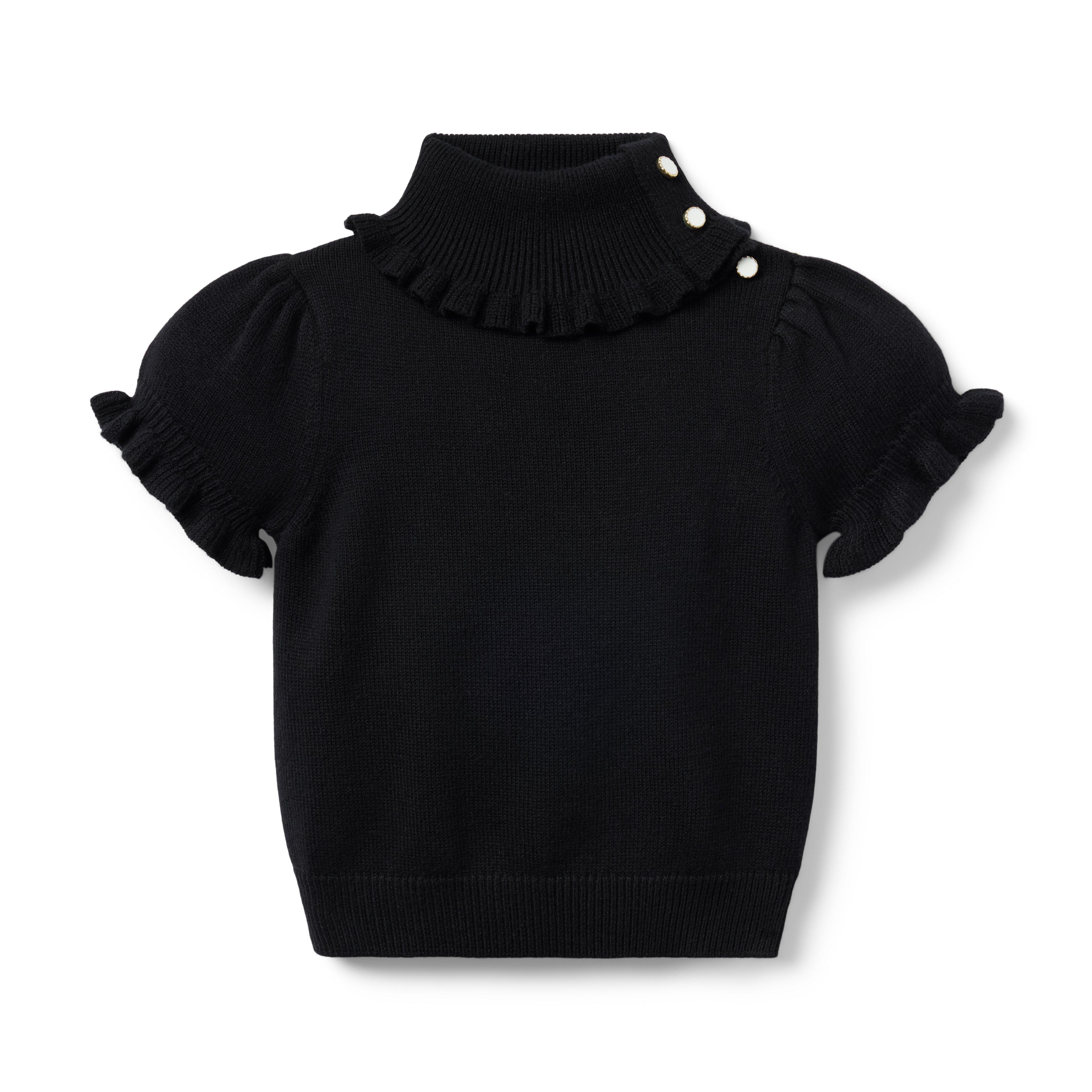 Turtleneck Puff Sleeve Sweater Top 