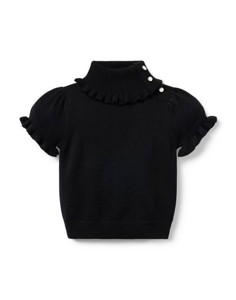 Turtleneck Puff Sleeve Sweater Top