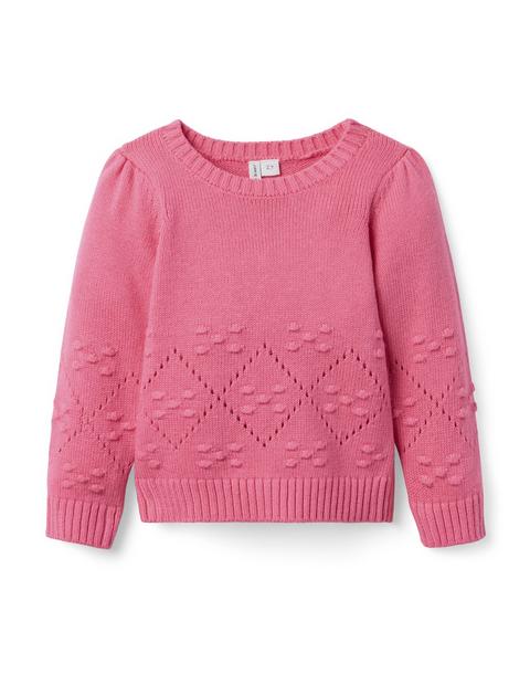 Pointelle Textured Sweater