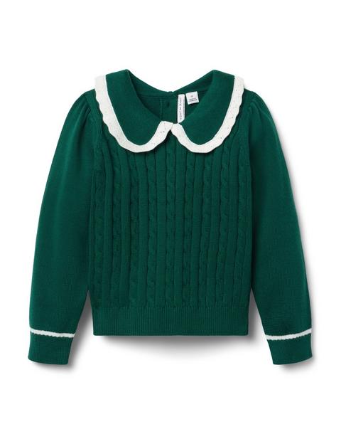 Cable Knit Collared Sweater