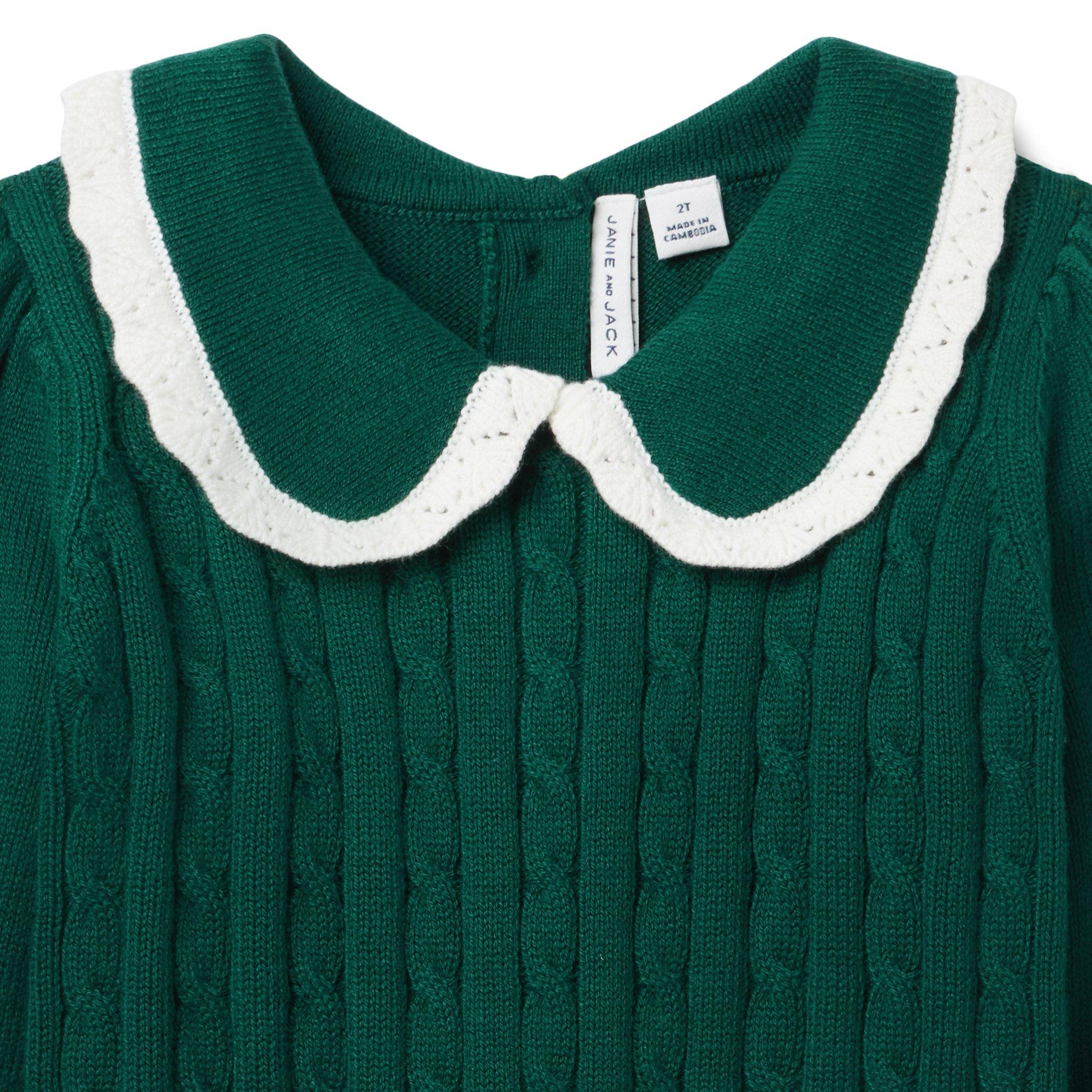 Cable Knit Collared Sweater image number 1