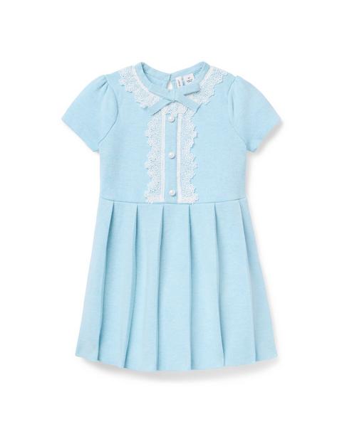 Lace Trim Sweater Dress